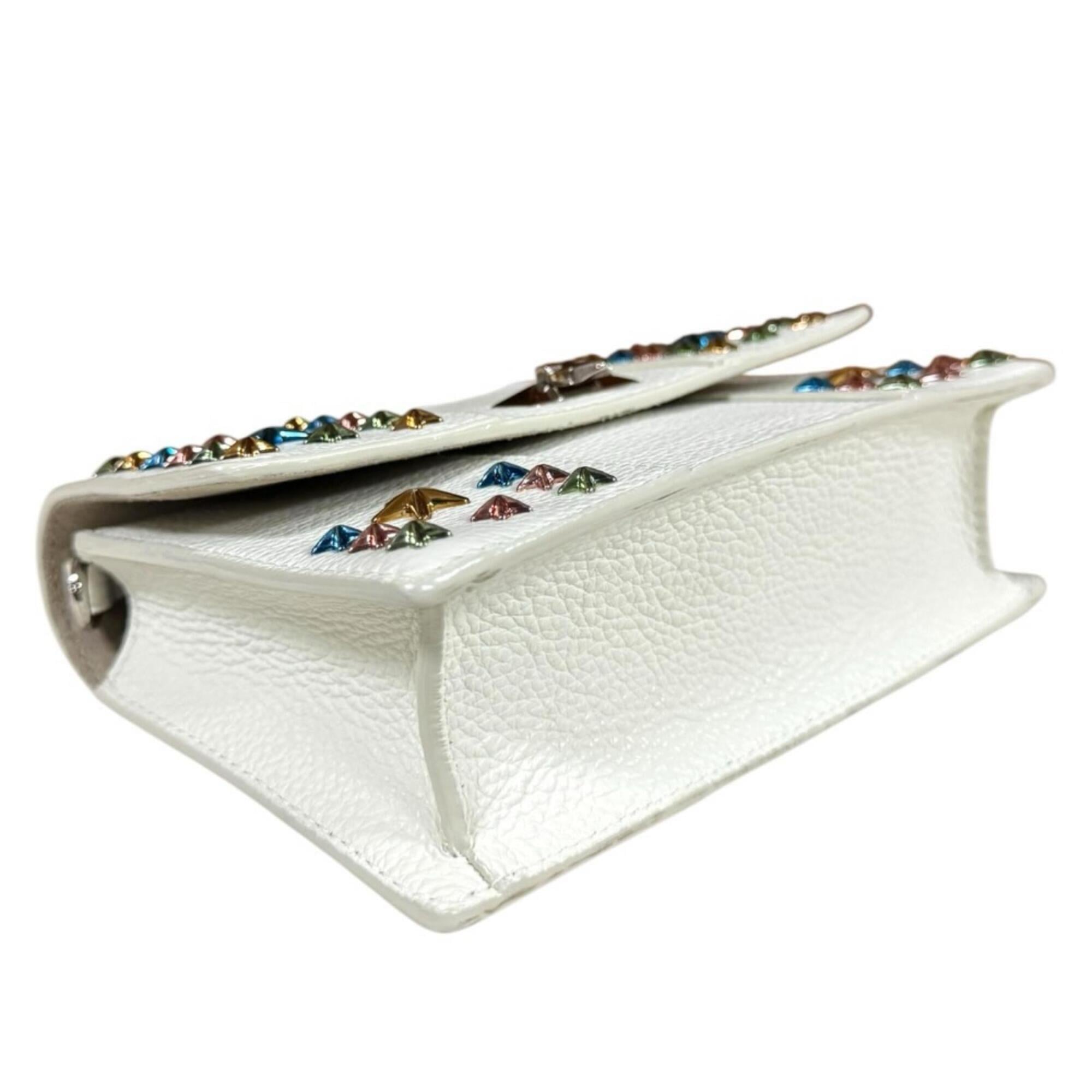 Jimmy Choo White Leather Shoulder Bag (Pre-Owned)