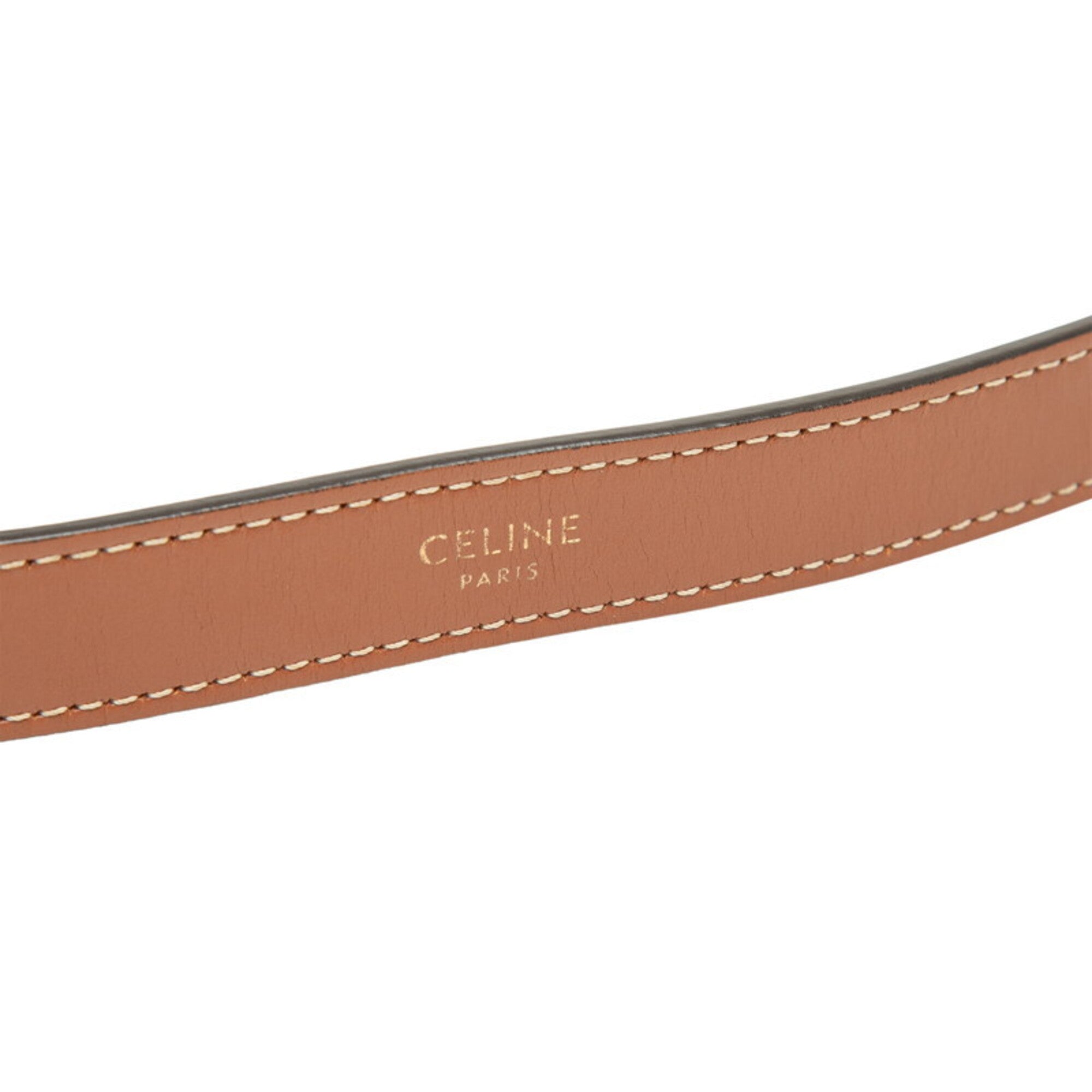 Celine Brown White Pvc Leather Handbag Shoulder Bag (Pre-Owned)