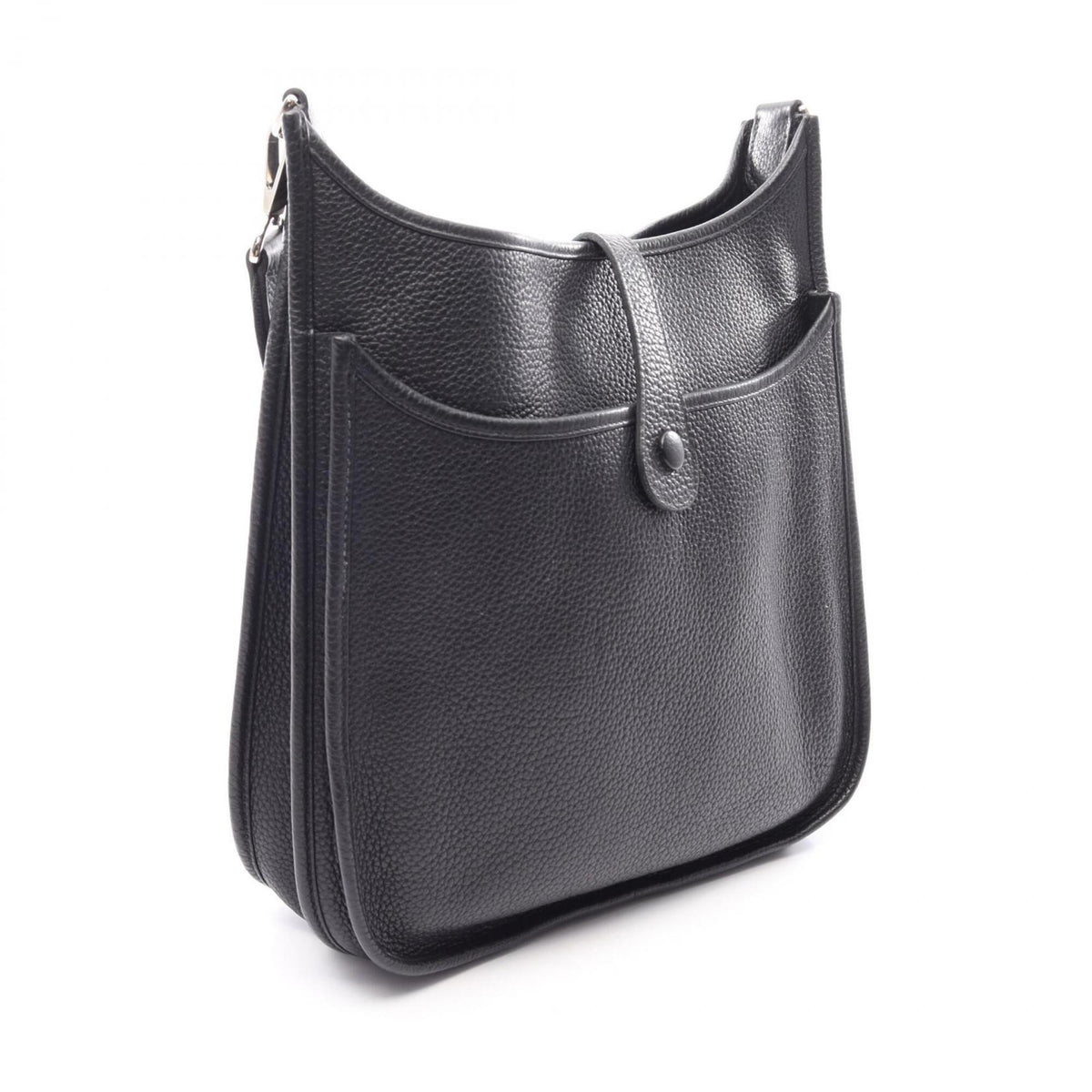 Hermes Black Taurillon Clemence Leather Shoulder Bag (Pre-Owned)