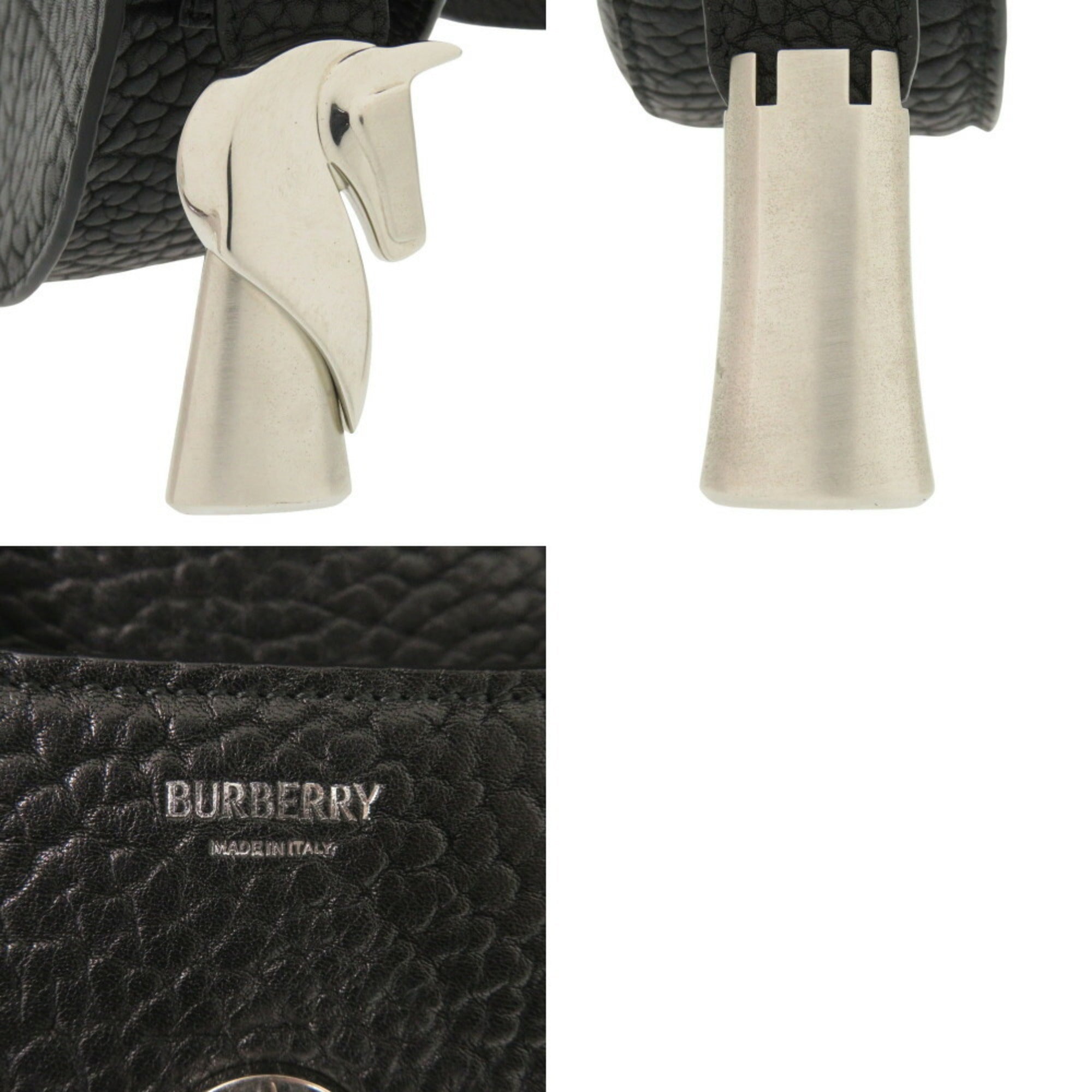 Burberry Black Leather Shoulder Bag (Pre-Owned)