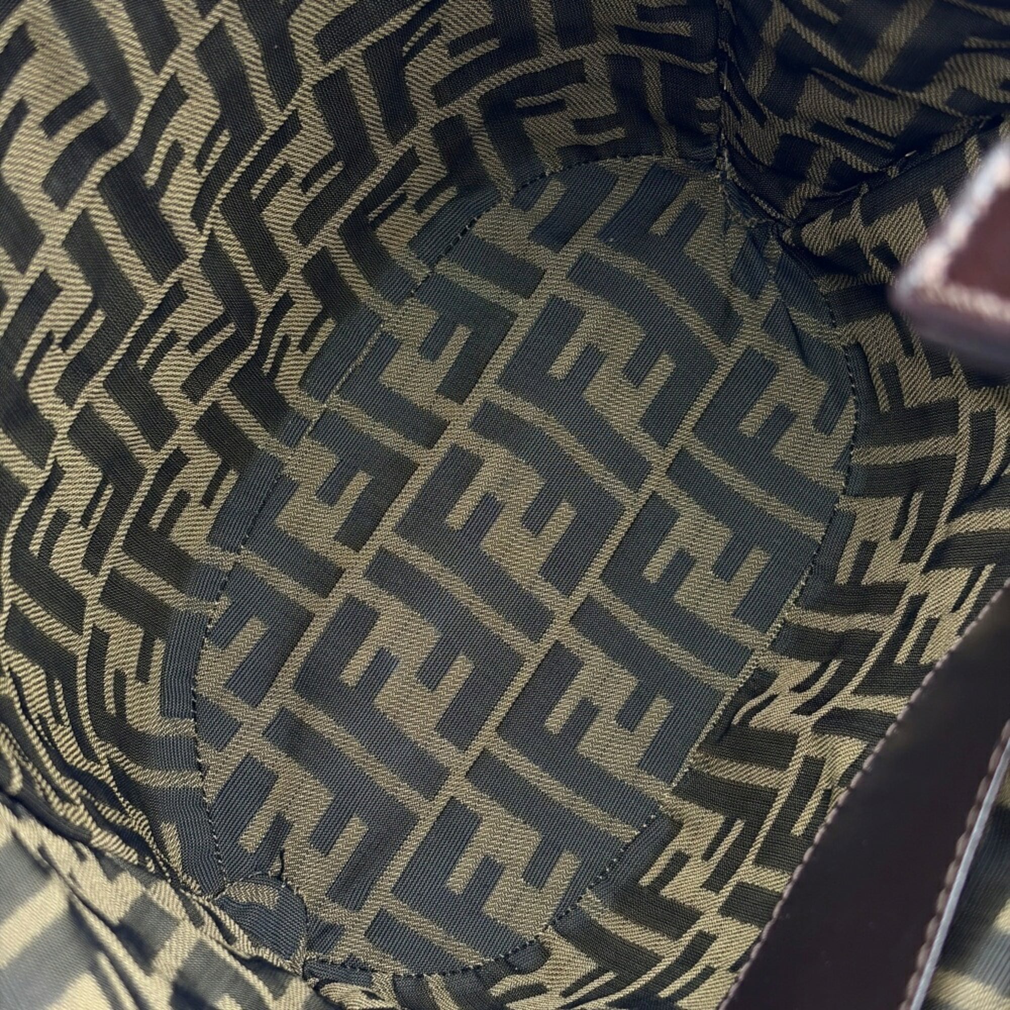 Fendi Brown Dark Brown Wisteria Vine Leather Basket (Pre-Owned)