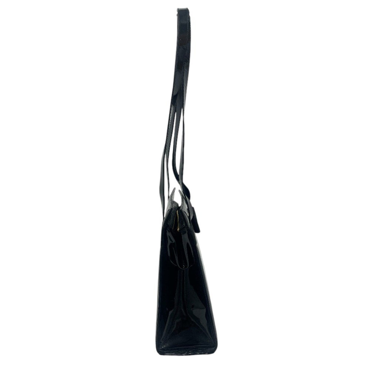 Salvatore Ferragamo Vara Black Leather Shoulder Bag Tote Bag (Pre-Owned)