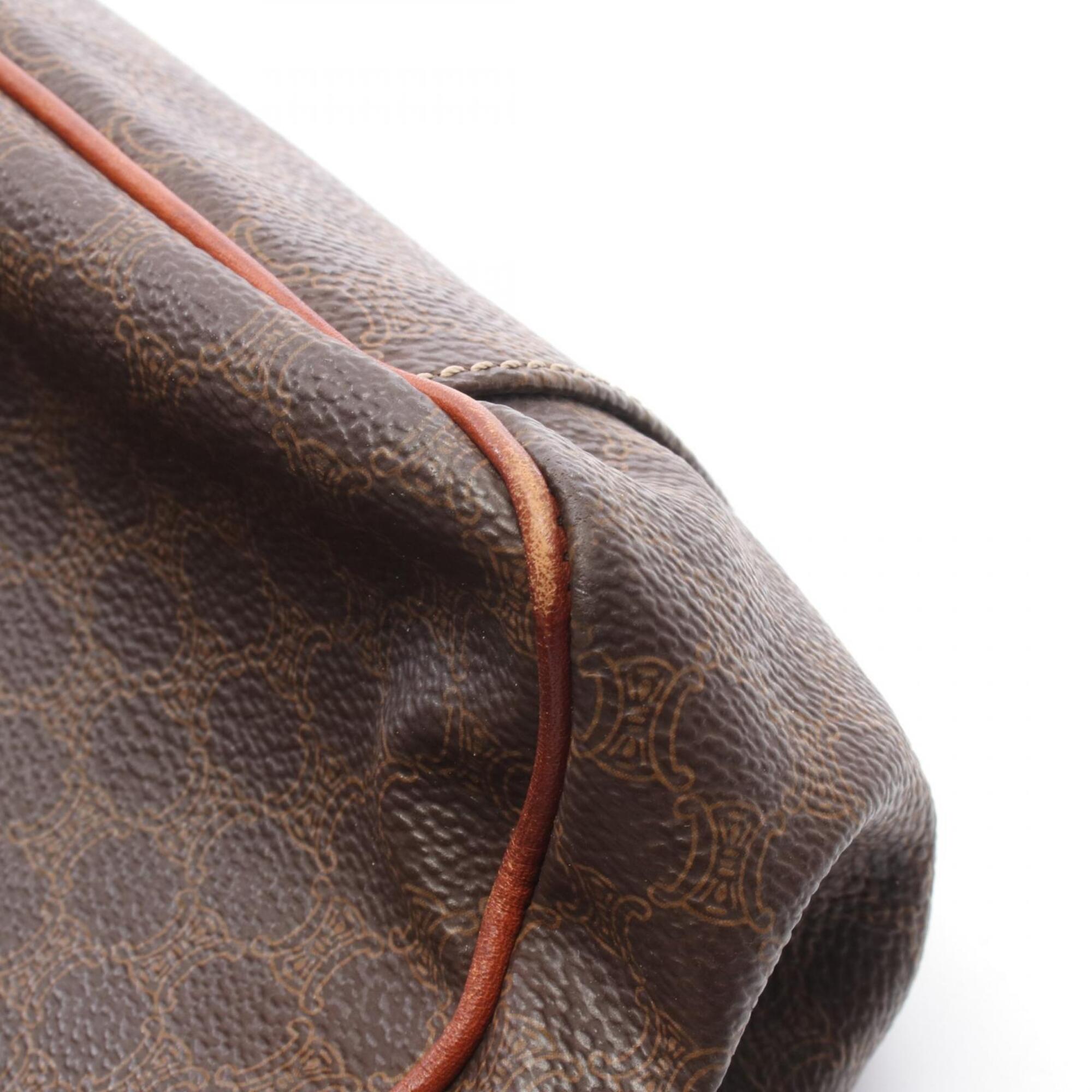 Celine Brown Coated Canvas Pvc Leather Handbag Tote Bag (Pre-Owned)