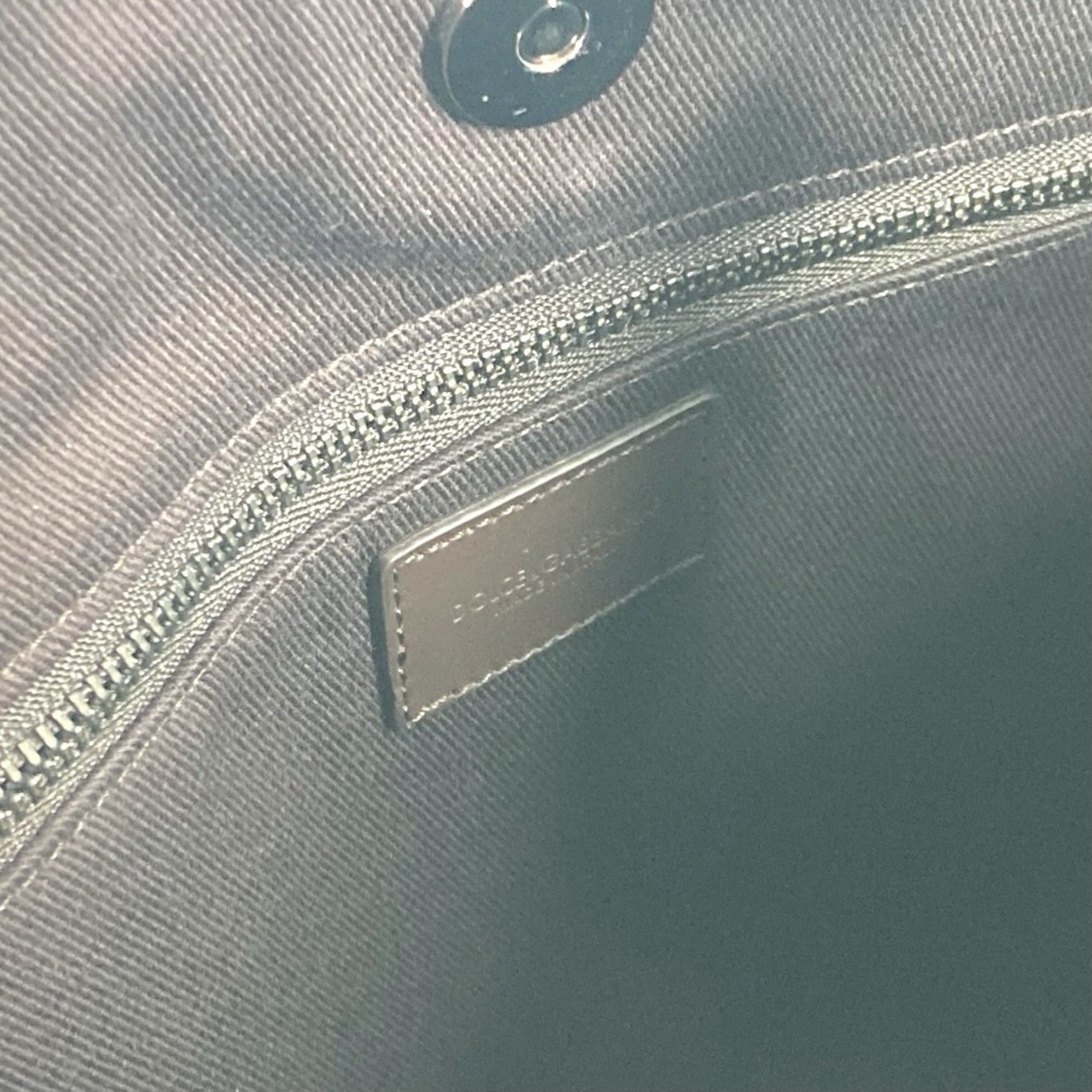 Dolce & Gabbana Beige Brown Canvas Leather Shoulder Bag Tote Bag (Pre-Owned)