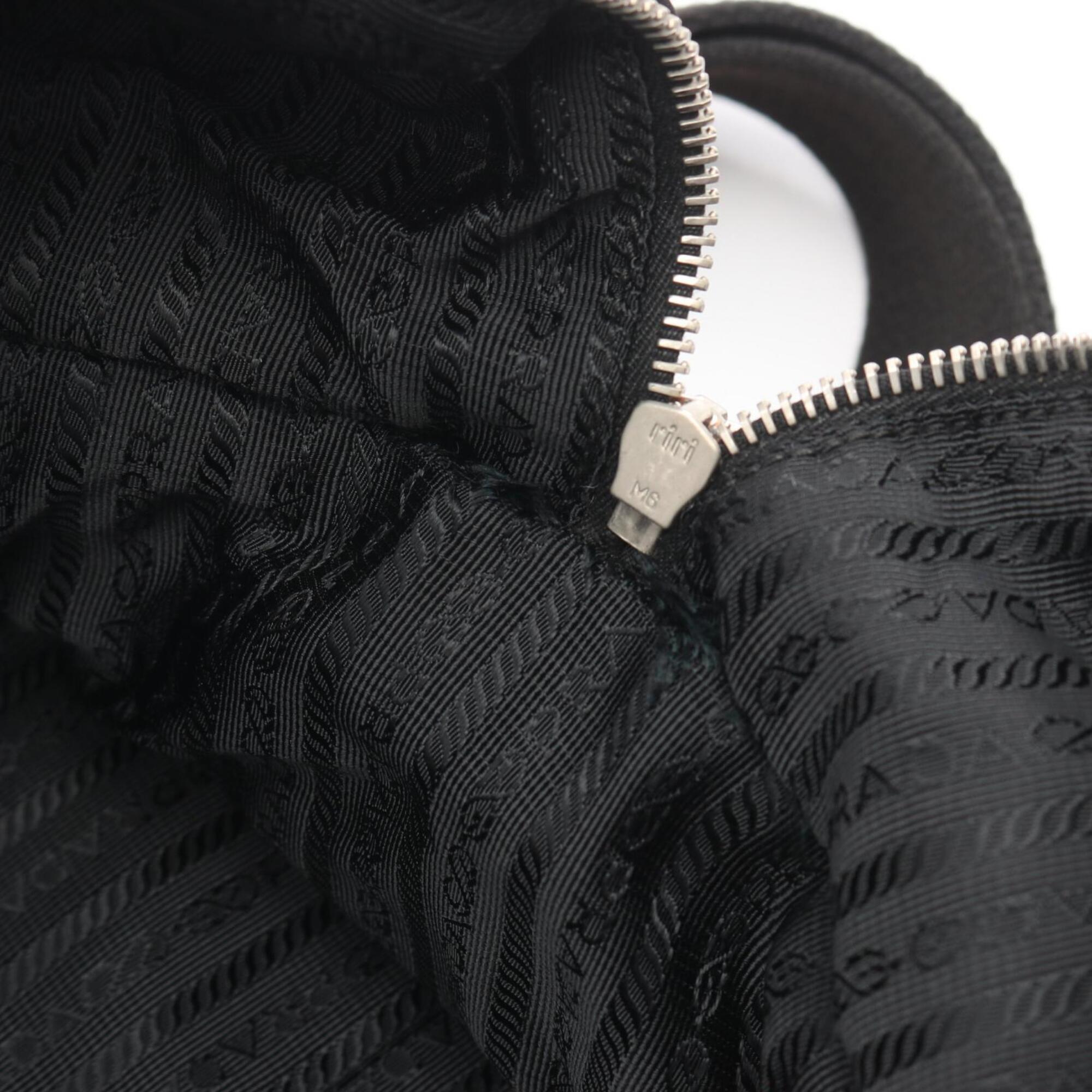 Prada Black Nylon Boston Bag Handbag (Pre-Owned)