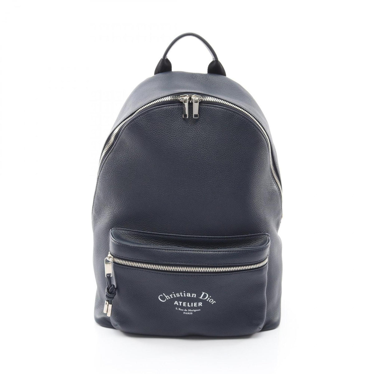 Dior Homme Navy Leather Backpack Handbag (Pre-Owned)