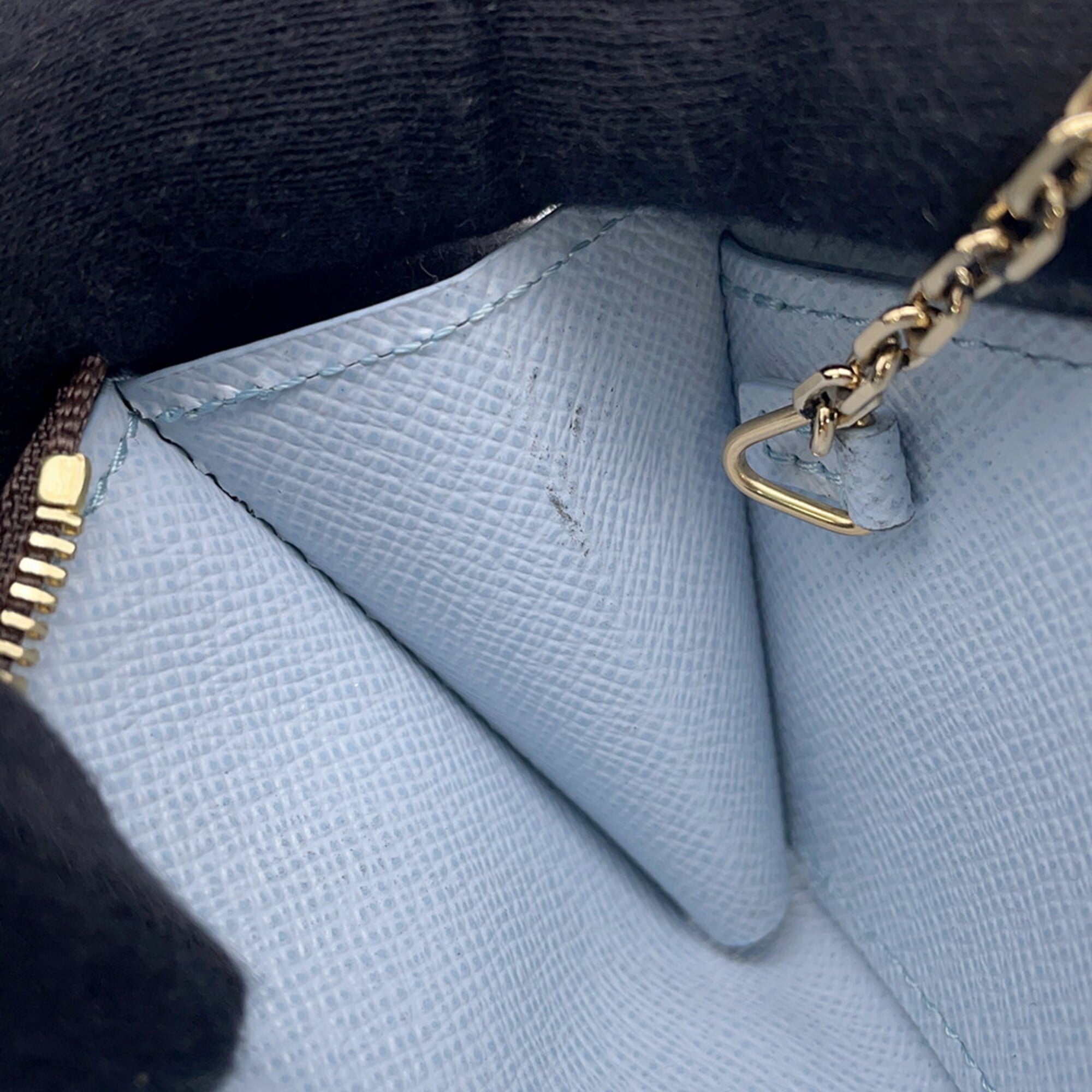 Louis Vuitton Blue Monogram Coin Purse/Coin Case (Pre-Owned)