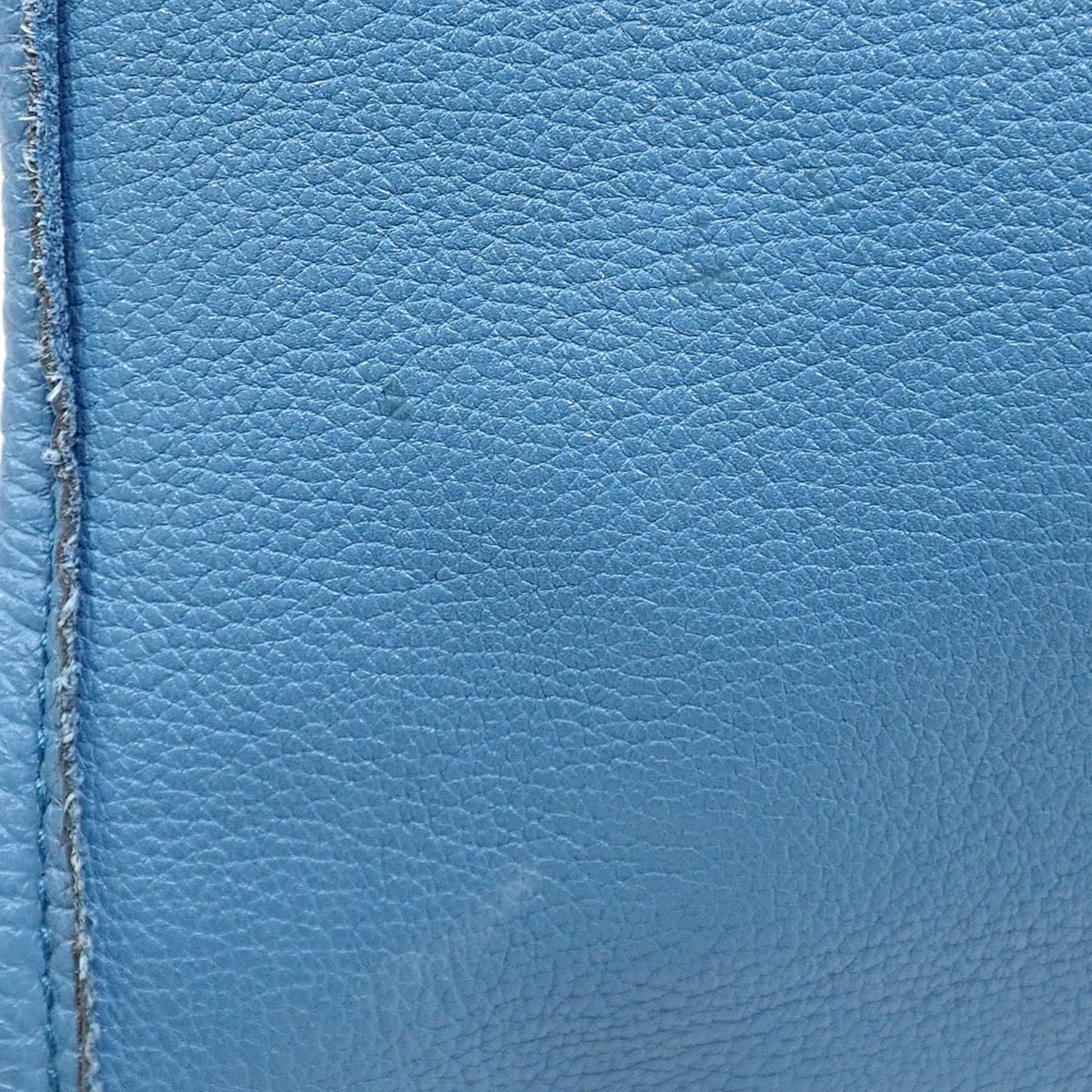 Gucci Blue Leather Tote Bag (Pre-Owned)