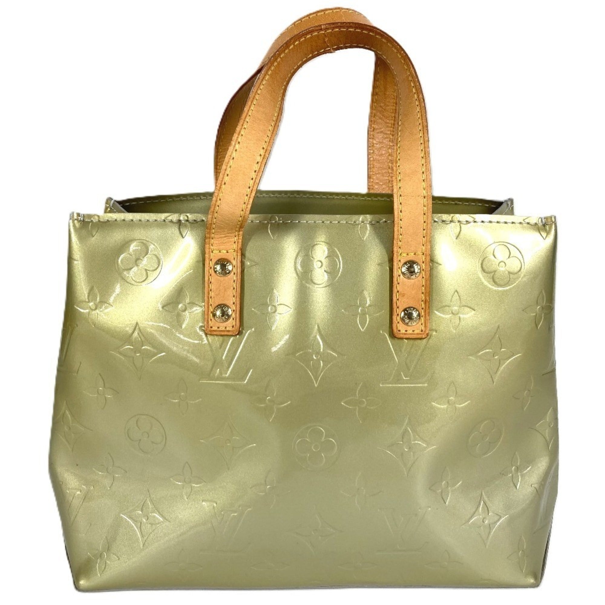 Louis Vuitton Green Monogram Vernis Handbag Tote Bag (Pre-Owned)