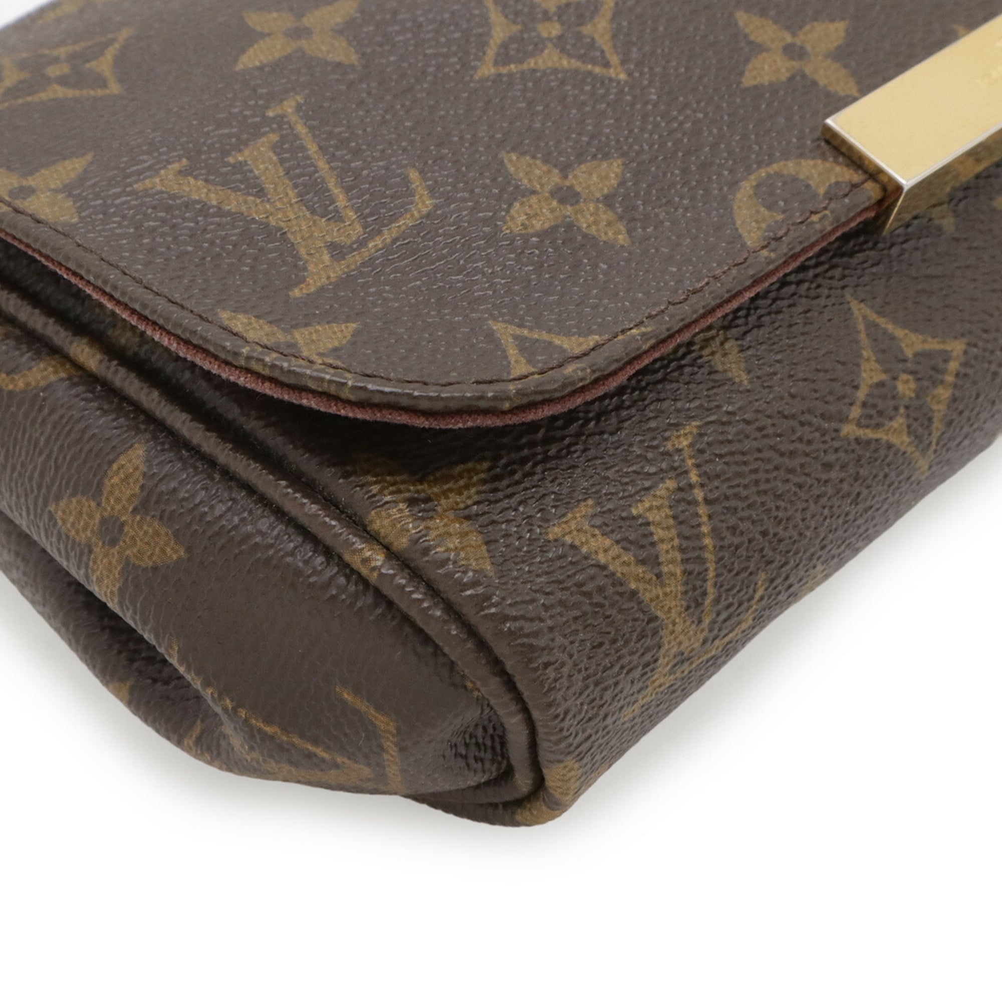 Louis Vuitton Brown Monogram Canvas Clutch Bag Pouch Shoulder Bag (Pre-Owned)