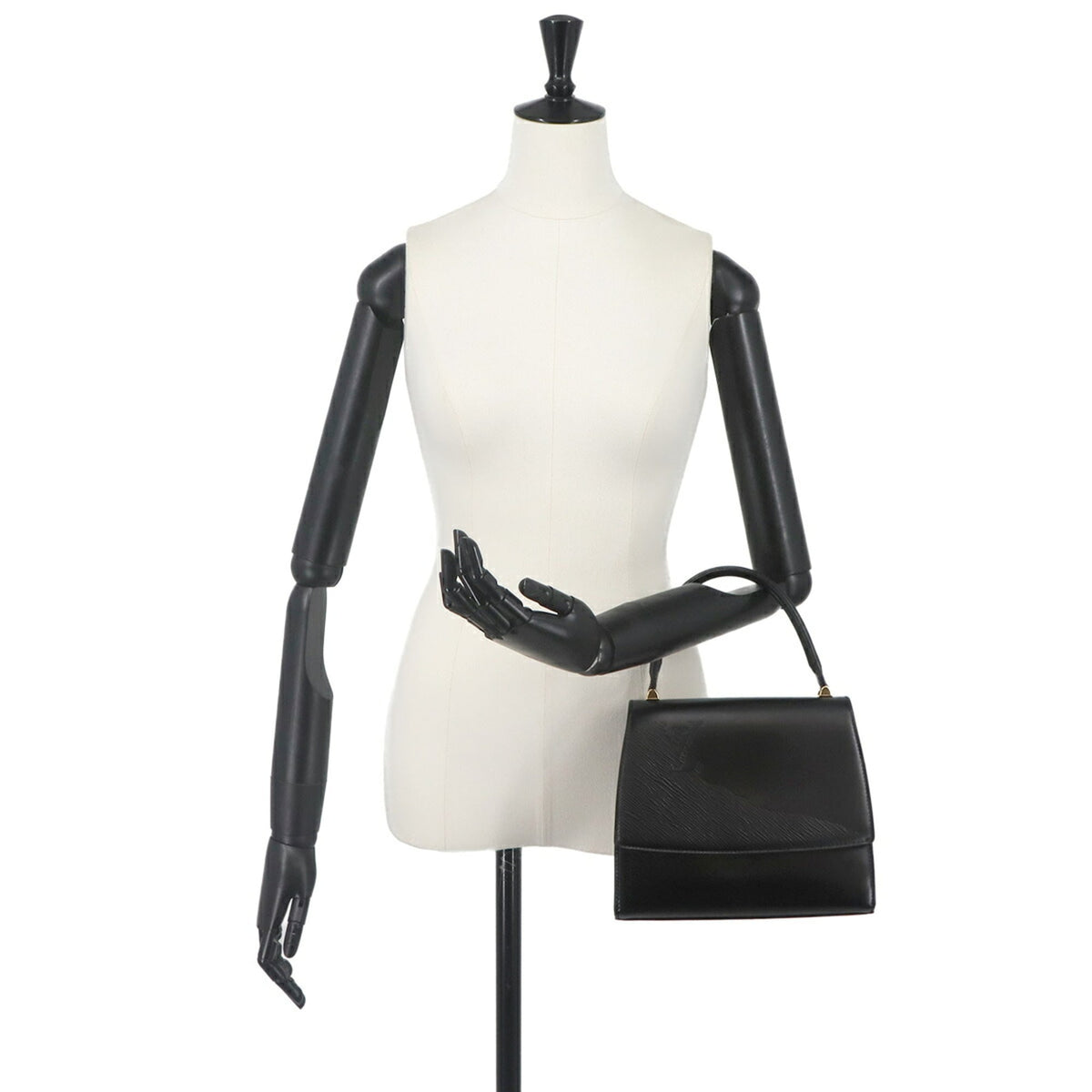 Louis Vuitton Black Noir Leather Handbag (Pre-Owned)