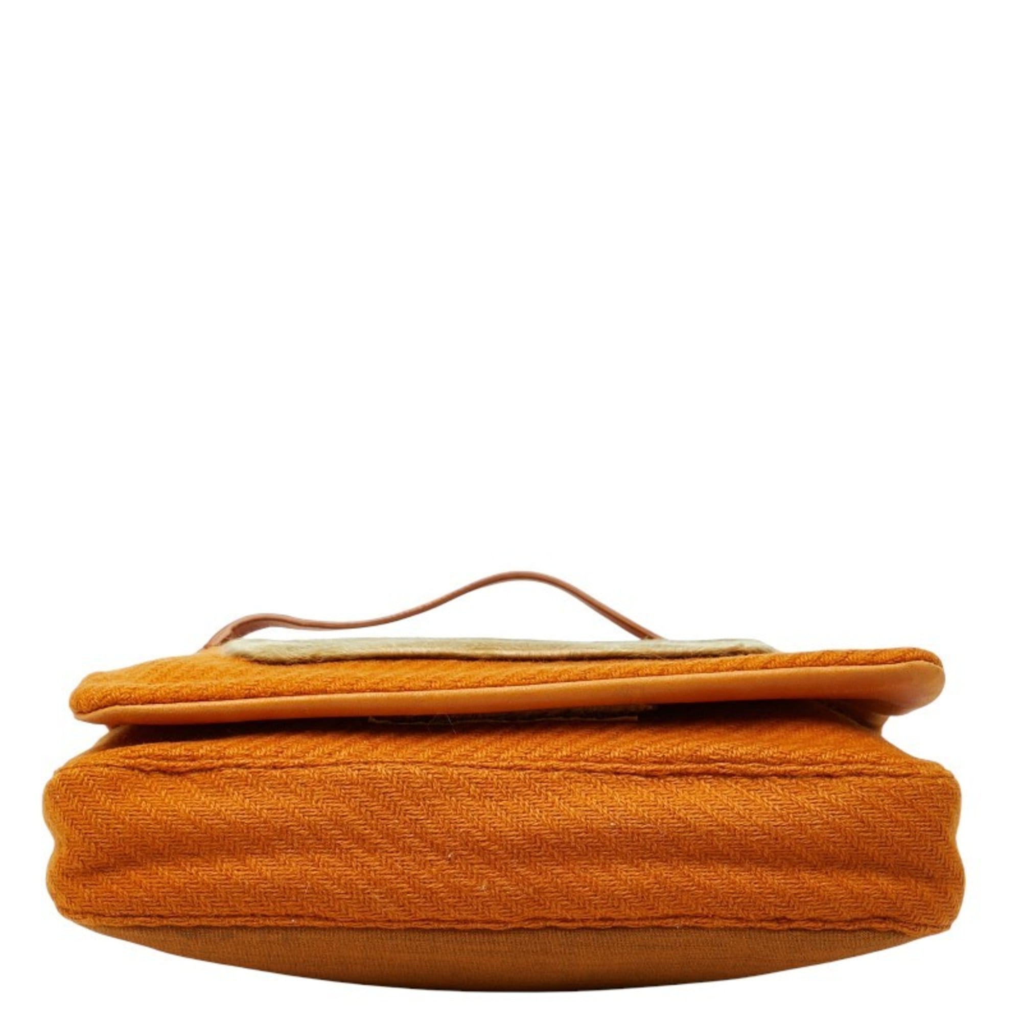 Prada Brown Wool Shoulder Bag (Pre-Owned)