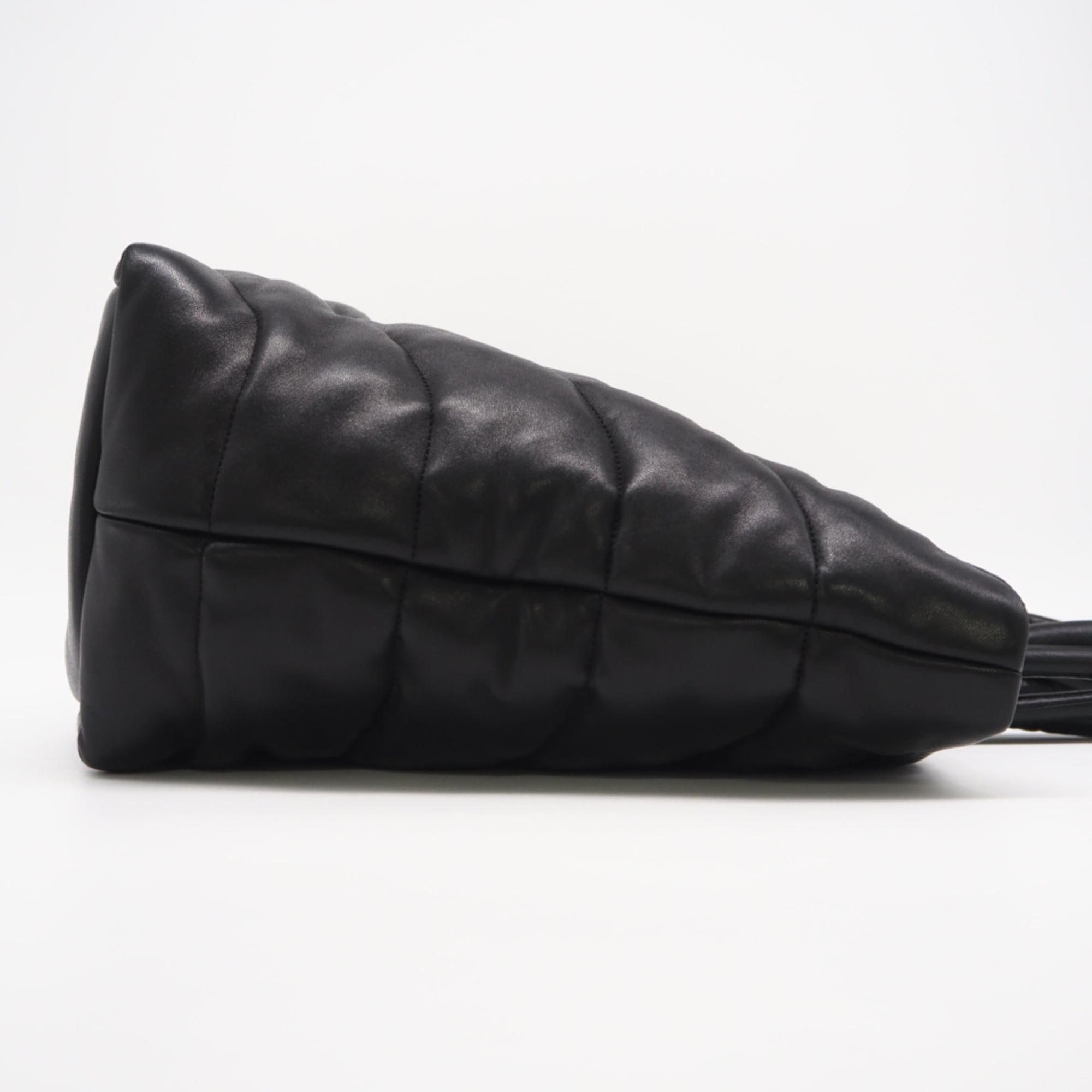 Yves Saint Laurent Black Leather Handbag Tote Bag (Pre-Owned)