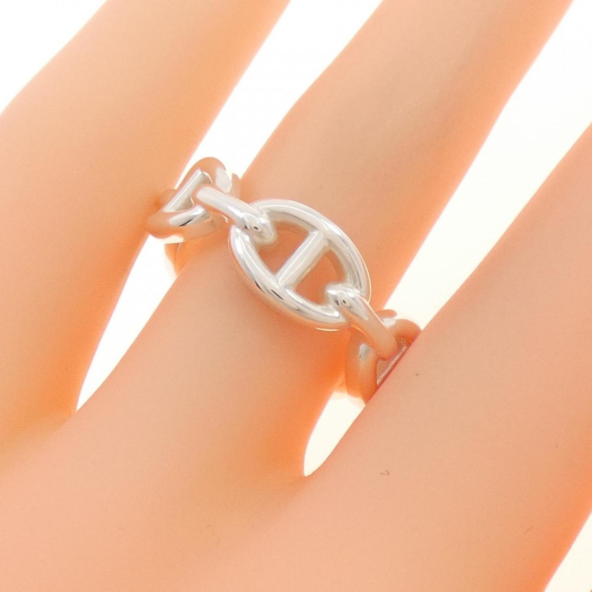 Hermes Chaine D'ancre Silver 925 Band Ring (Pre-Owned)