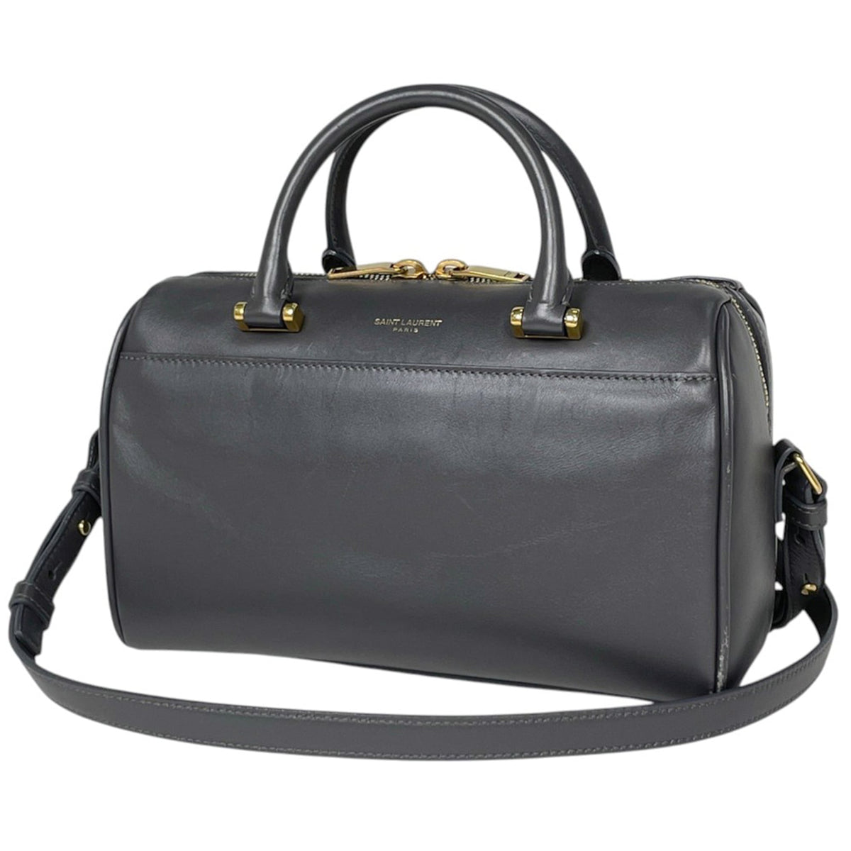Yves Saint Laurent Gray Leather Handbag (Pre-Owned)
