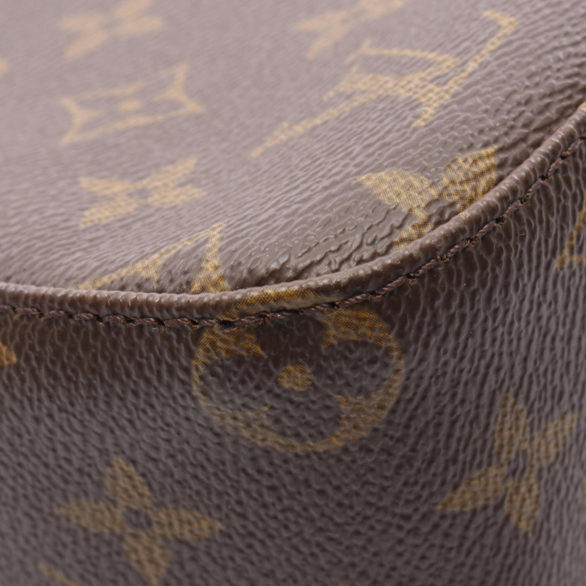 Louis Vuitton Brown Monogram Coated Canvas Monogram Leather Handbag Shoulder Bag (Pre-Owned)