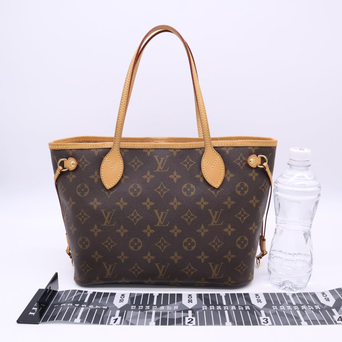 Louis Vuitton Monogram Beige Brown Coated Canvas Leather Handbag (Pre-Owned)