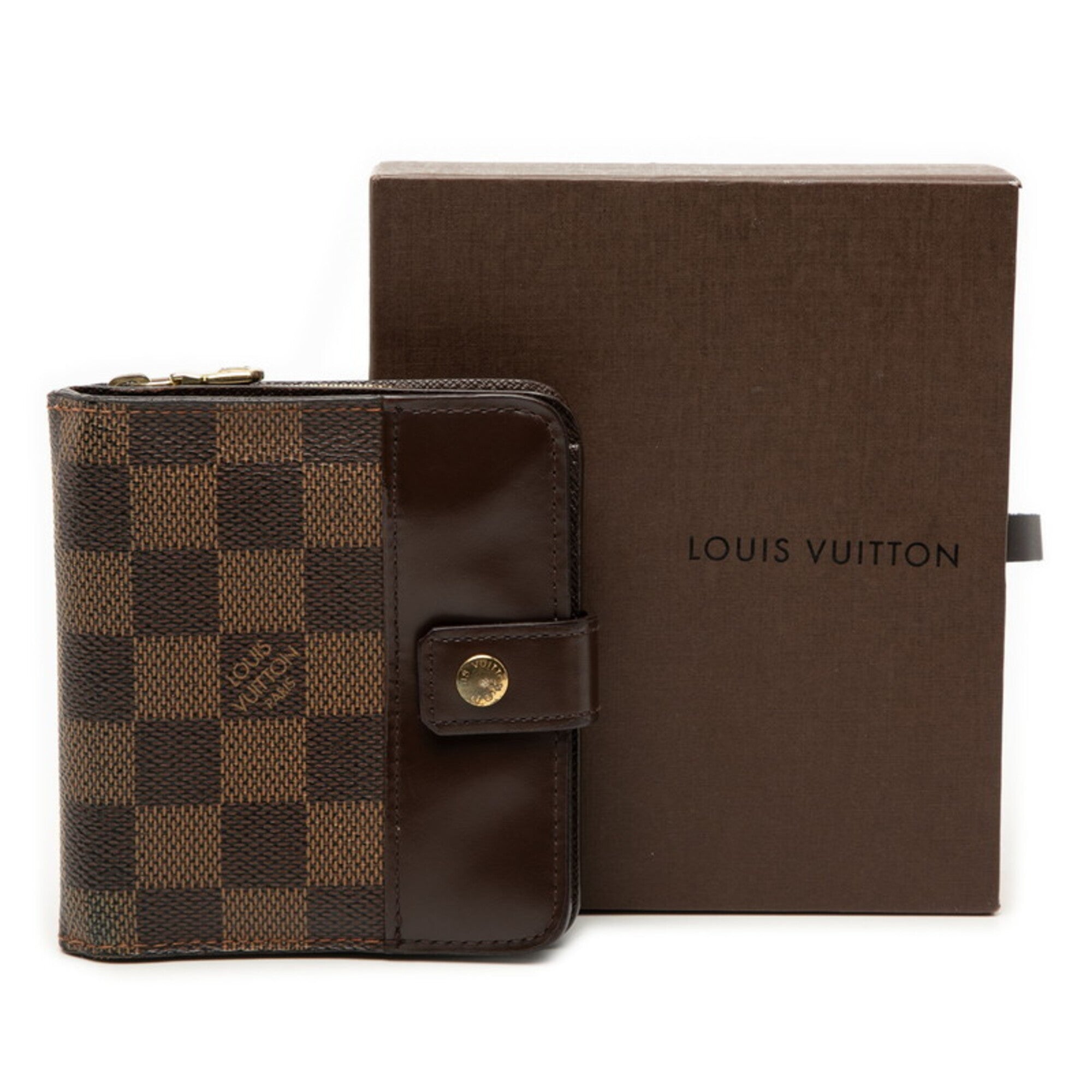 Louis Vuitton Brown Ebene Pvc Leather Wallet (Bi-Fold) (Pre-Owned)