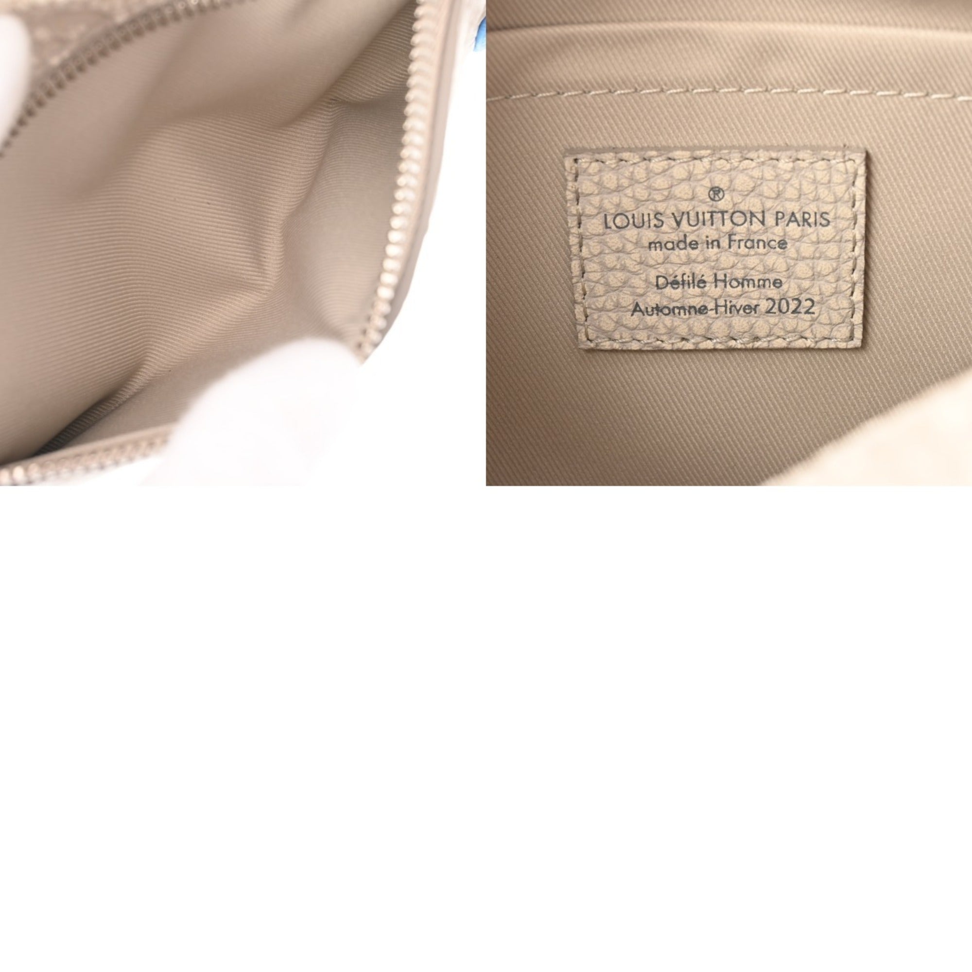 Louis Vuitton Gray Leather Shoulder Bag (Pre-Owned)
