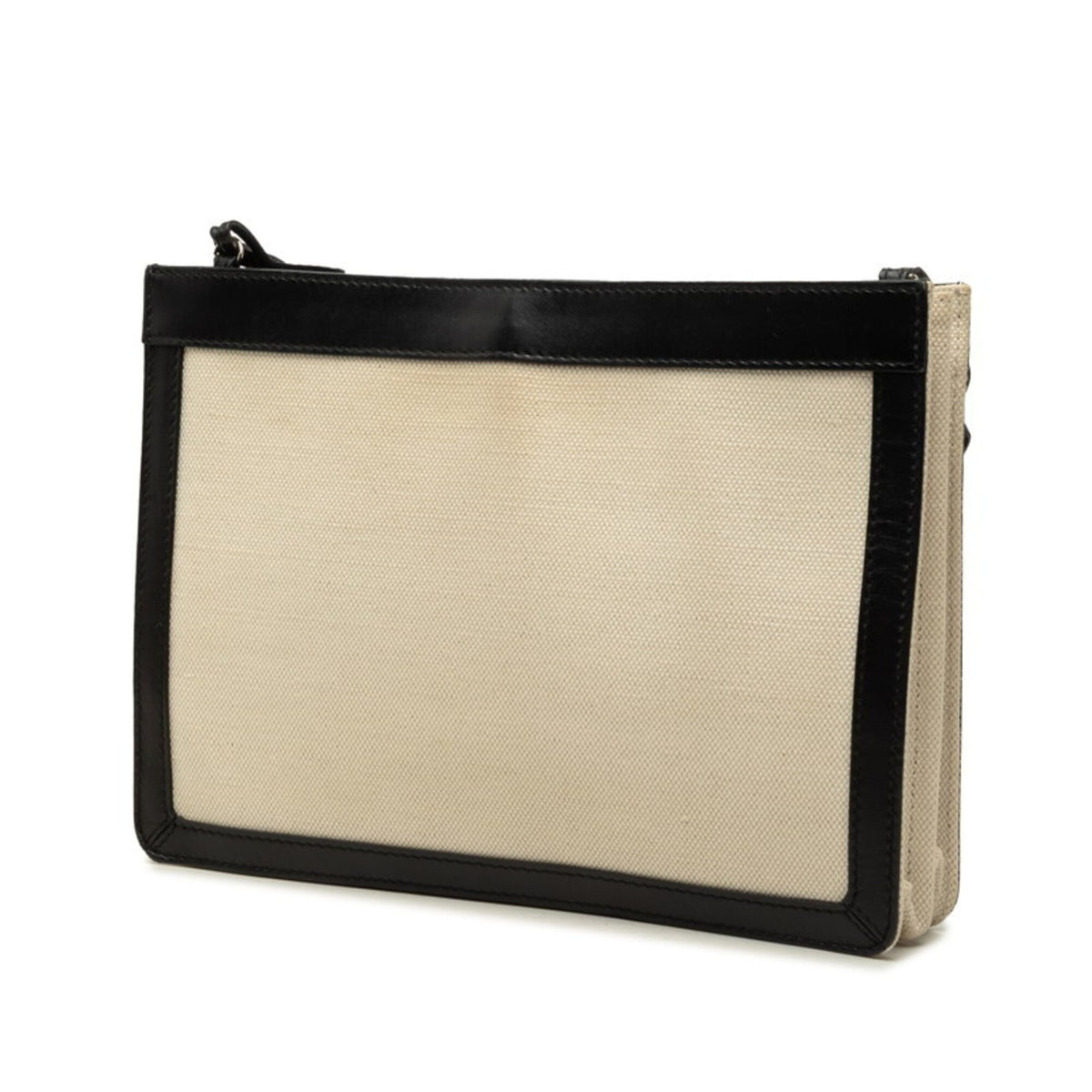 Balenciaga Black White Canvas Leather Shoulder Bag (Pre-Owned)