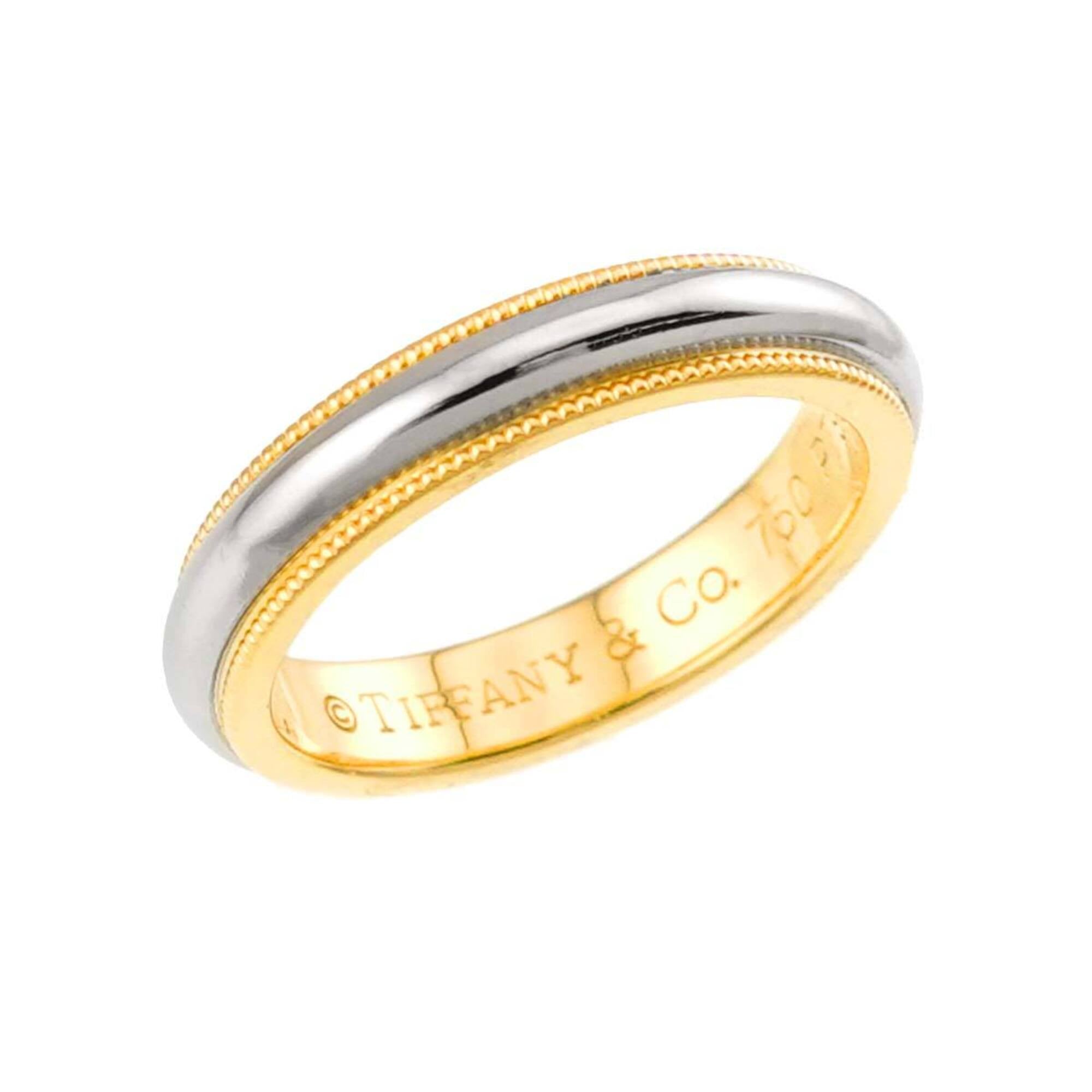 Tiffany Yellow Gold (18K) Platinum 950 Band Ring (Pre-Owned)