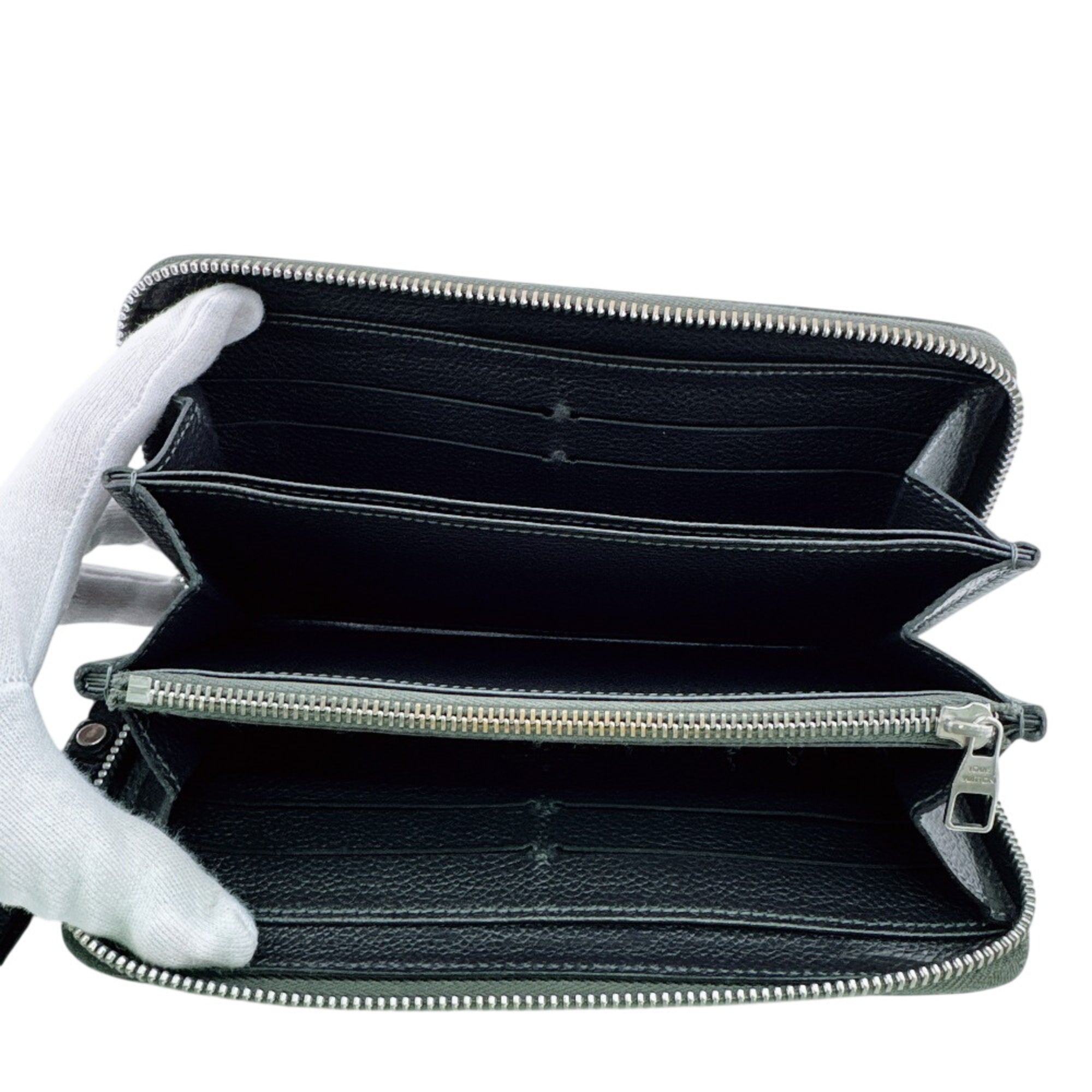Louis Vuitton Monogram Empreinte Black Leather Long Wallet (Bi-Fold) (Pre-Owned)
