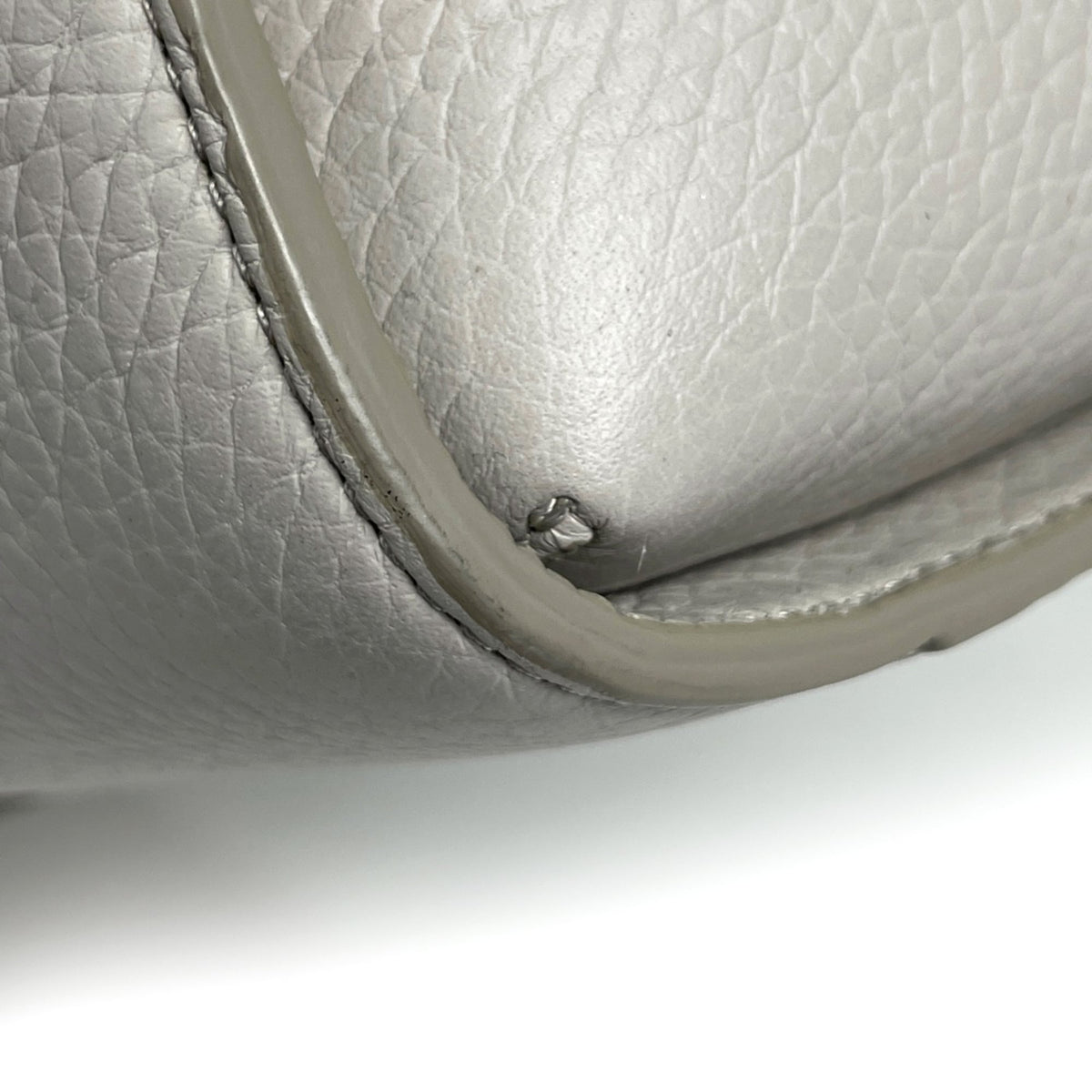 Christian Dior Light Gray Leather Tote Bag (Pre-Owned)