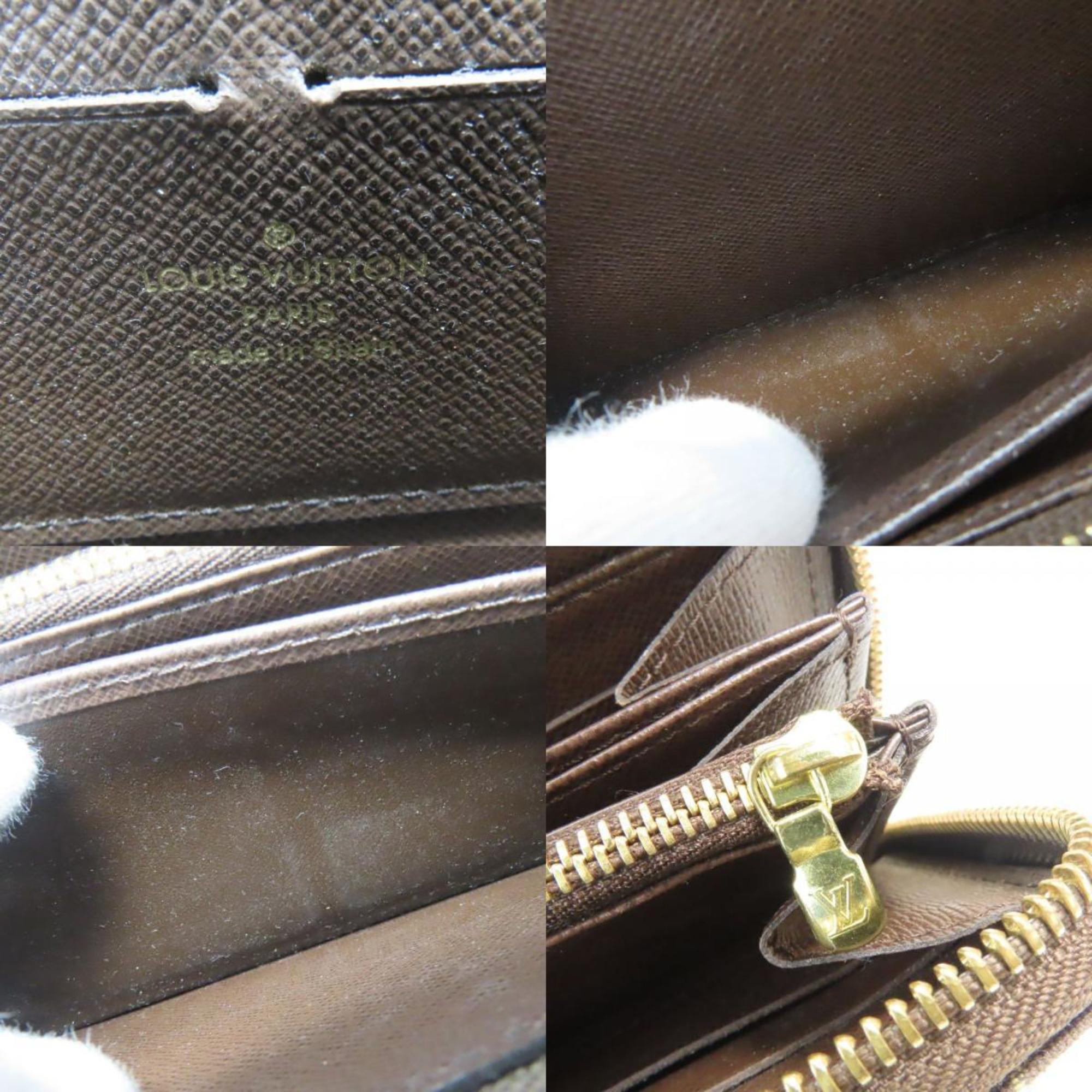 Louis Vuitton Brown Ebene Monogram Mini Lin Long Wallet (Bi-Fold) (Pre-Owned)