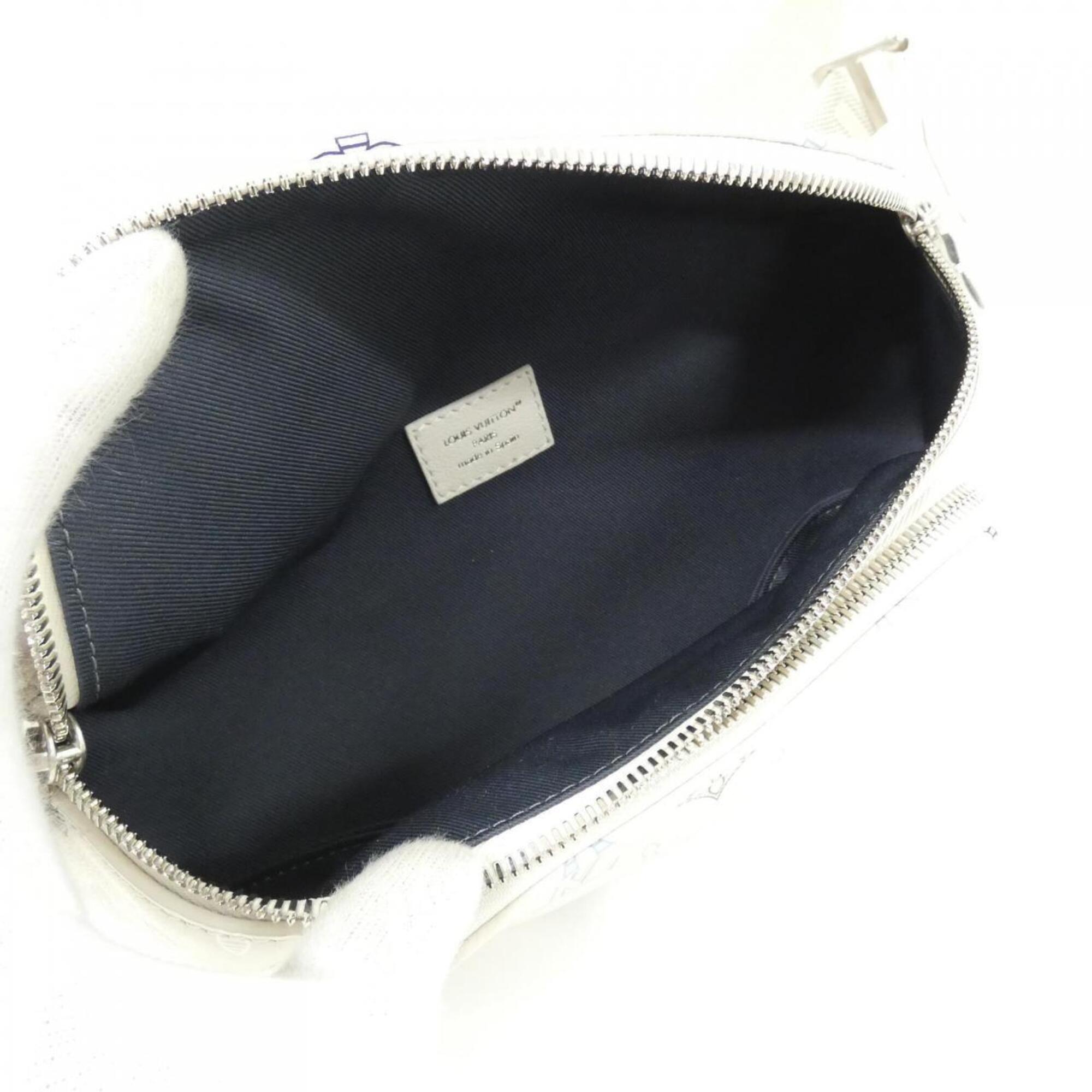 Louis Vuitton White Leather Handbag Sling Bag (Pre-Owned)