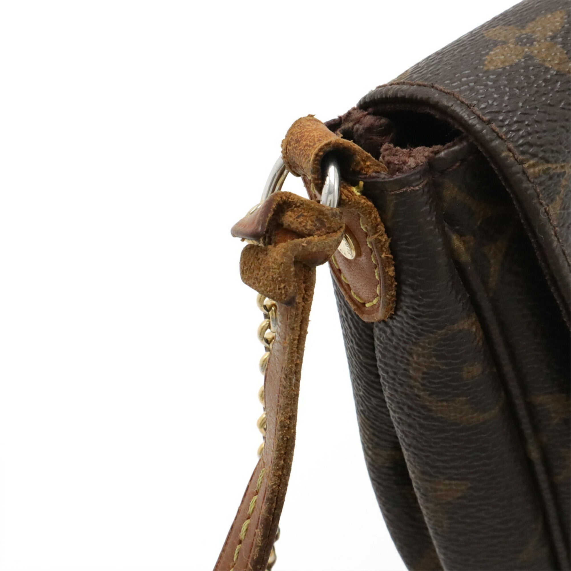 Louis Vuitton Brown Monogram Canvas Clutch Bag Shoulder Bag (Pre-Owned)