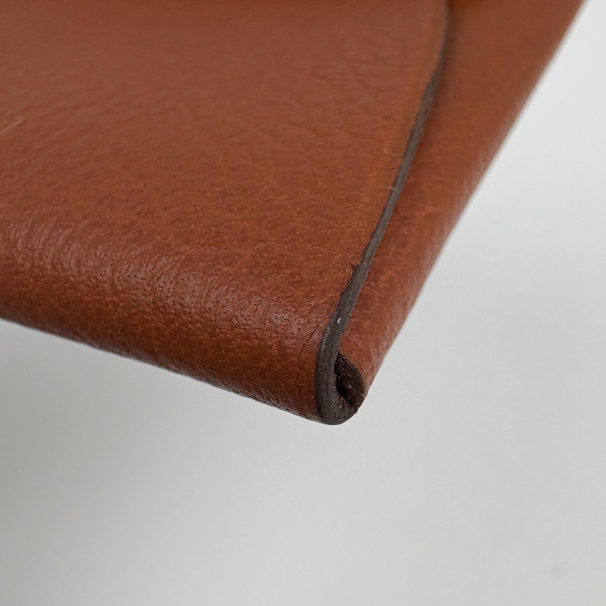 Hermes Bastia Brown Leather Coin Purse/Coin Case (Pre-Owned)