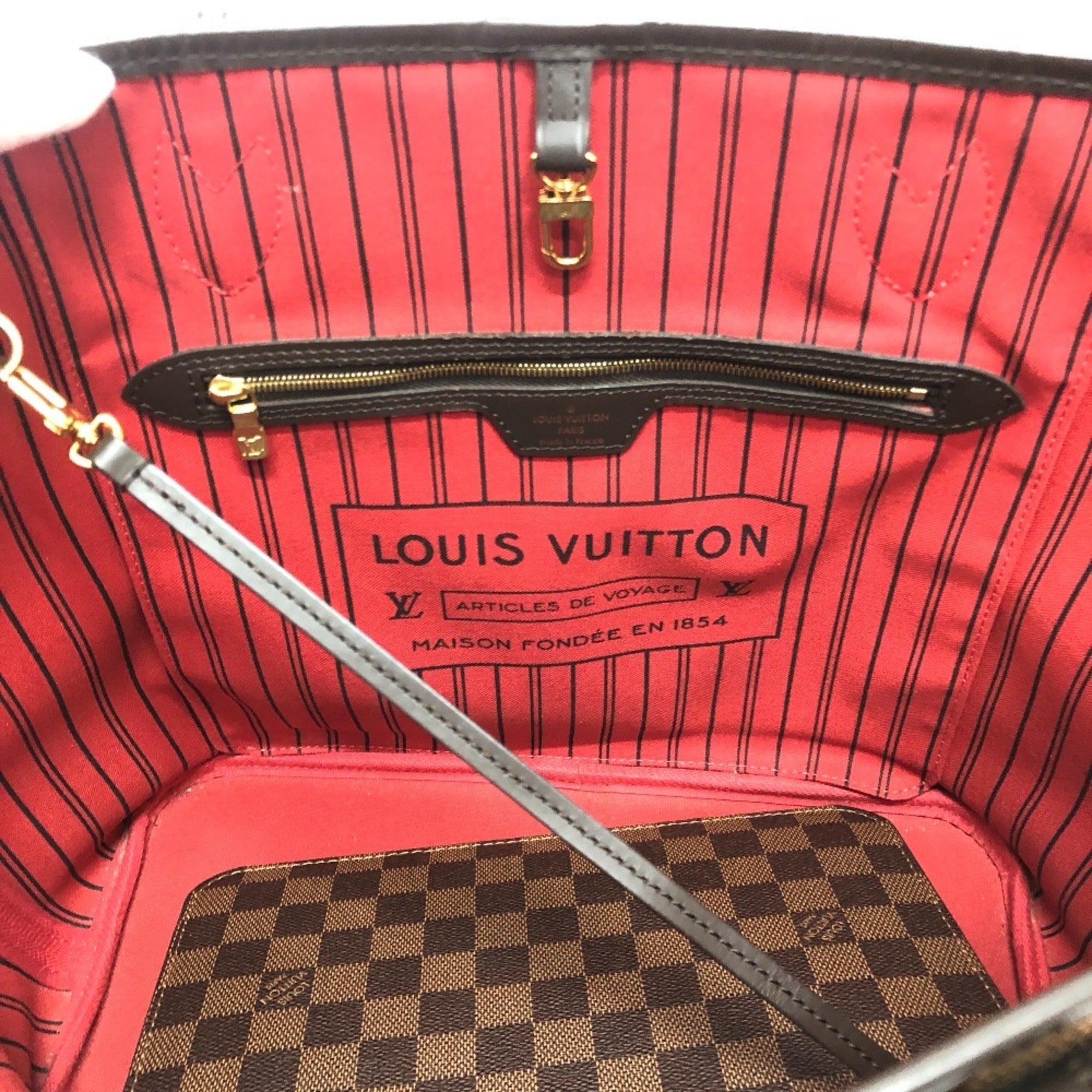 Louis Vuitton Brown Ebene Damier Canvas Shoulder Bag Tote Bag (Pre-Owned)