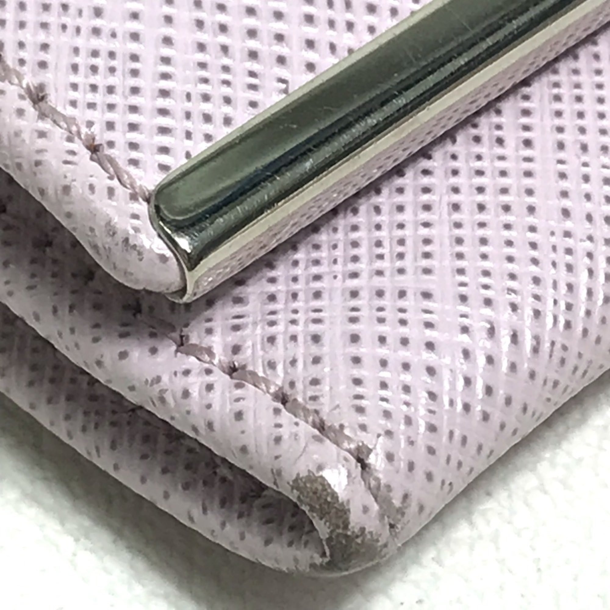 Salvatore Ferragamo Gancini Light Purple Leather Long Wallet (Bi-Fold) (Pre-Owned)