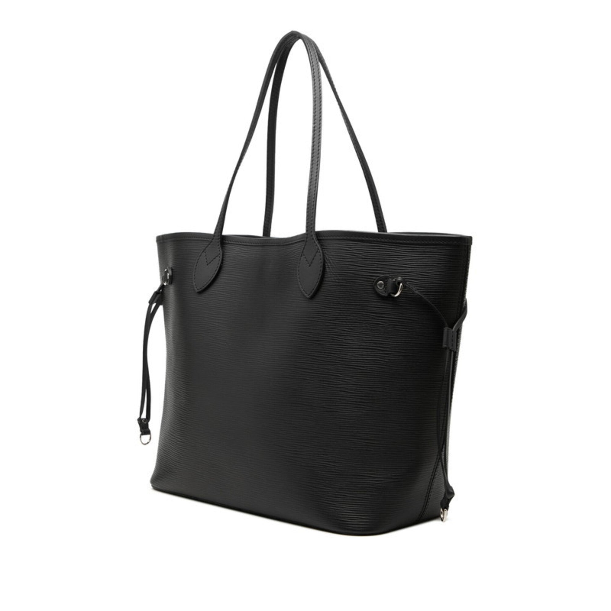 Louis Vuitton Noir Leather Handbag Pouch Tote Bag (Pre-Owned)
