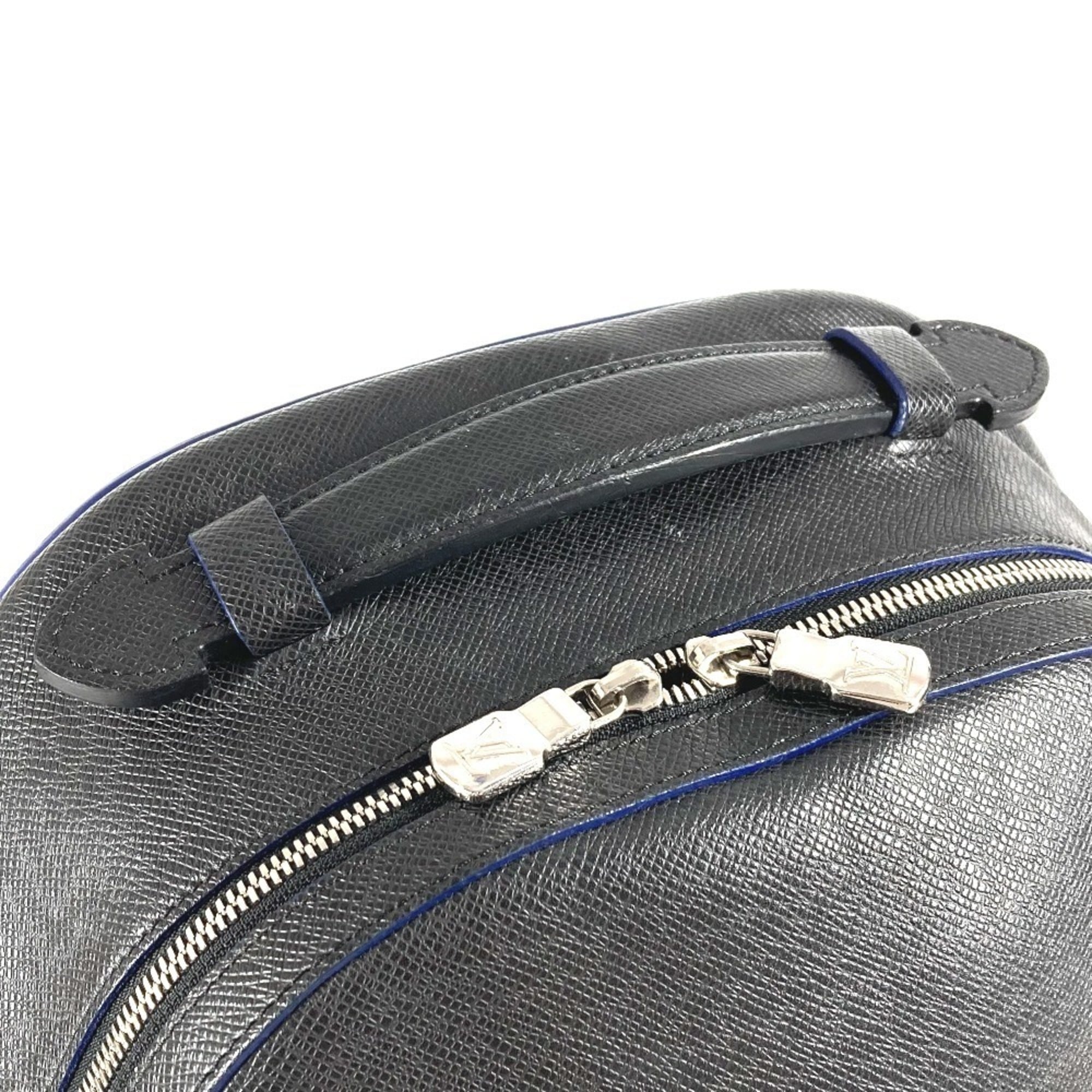 Louis Vuitton Ardoise Bicolor Black Blue Taiga Leather Backpack (Pre-Owned)