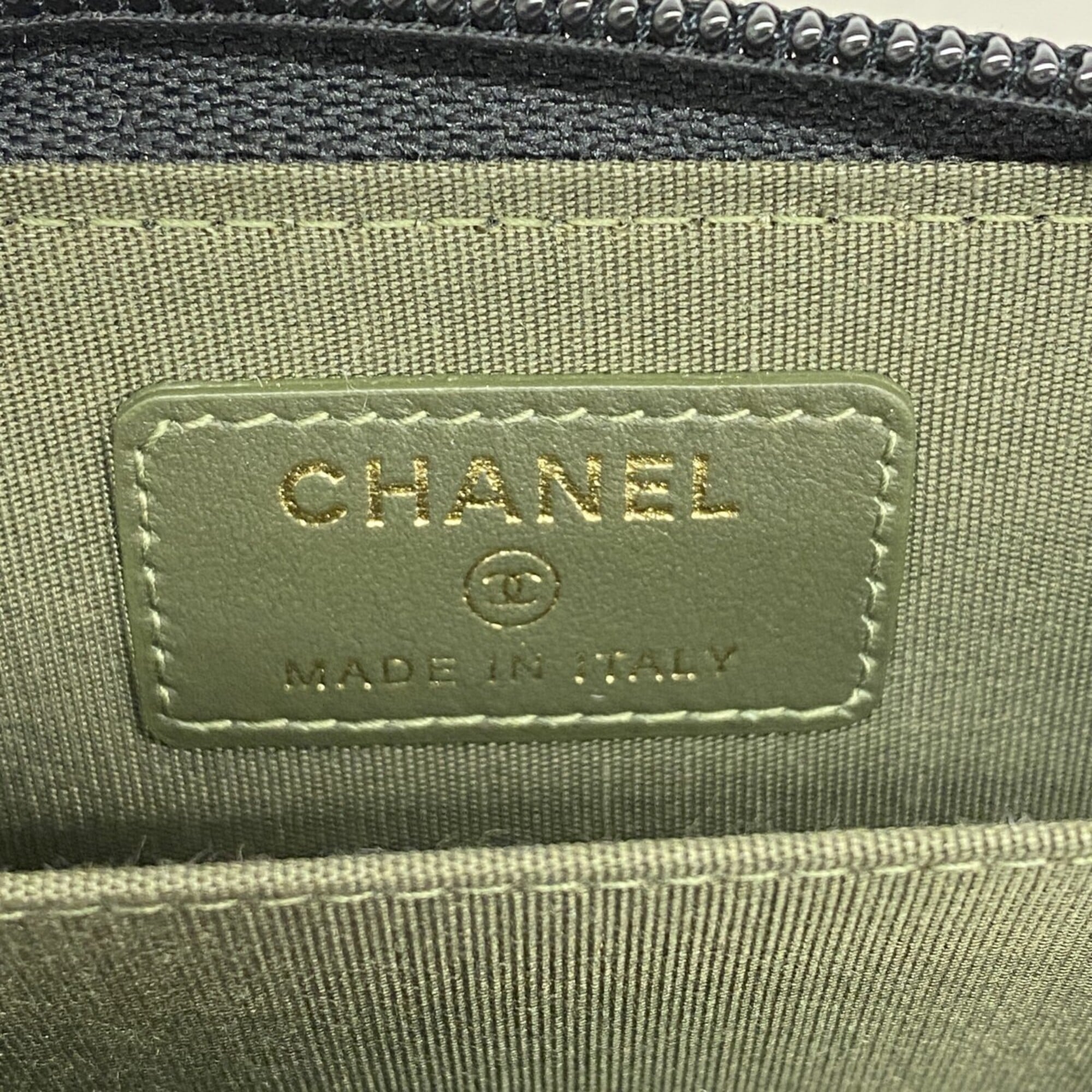 Chanel Black Grained Calfskin Coin Purse/Coin Case (Pre-Owned)