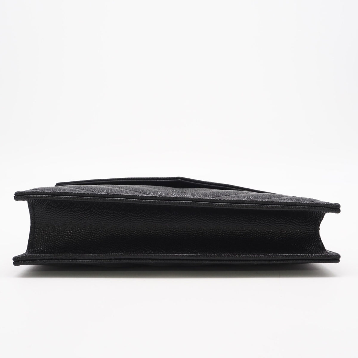 Yves Saint Laurent Cassandre Black Leather Shoulder Bag (Pre-Owned)