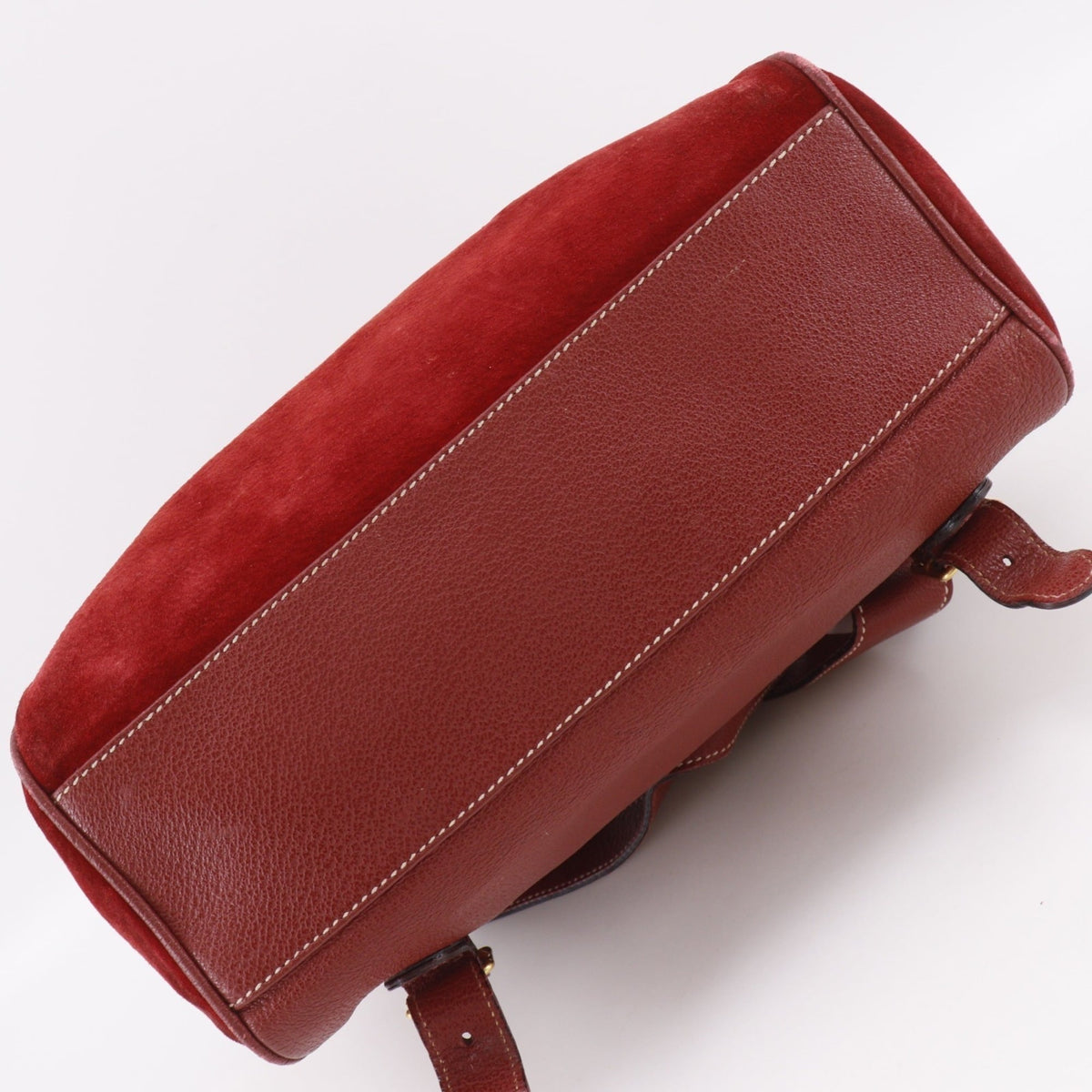 Gucci Red Color Suede Leather Backpack (Pre-Owned)
