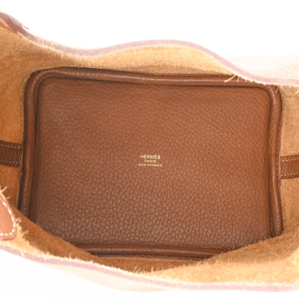 Hermes Picotin Gold Taurillon Clemence Leather Handbag (Pre-Owned)