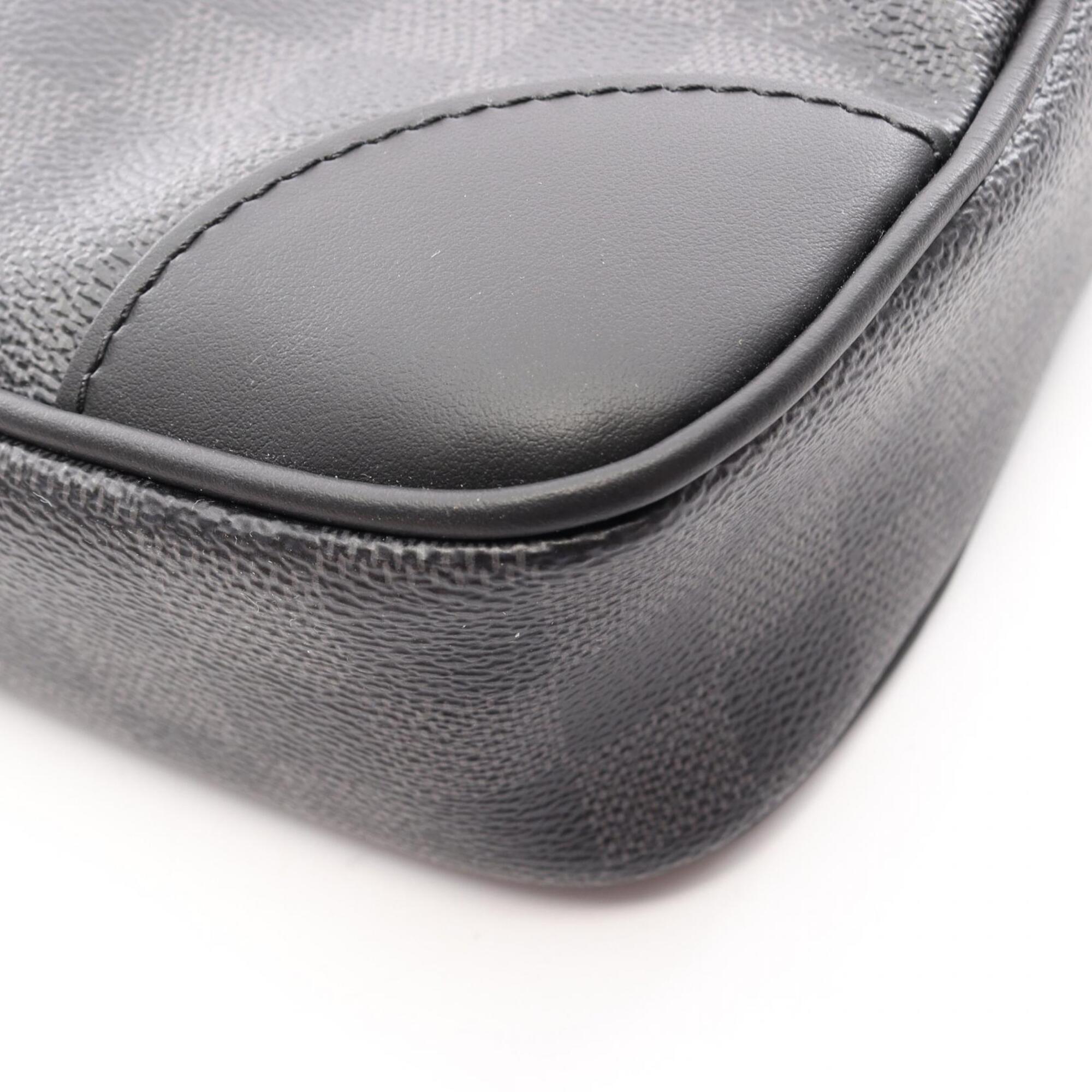 Louis Vuitton Black Pvc Leather Briefcase Handbag (Pre-Owned)