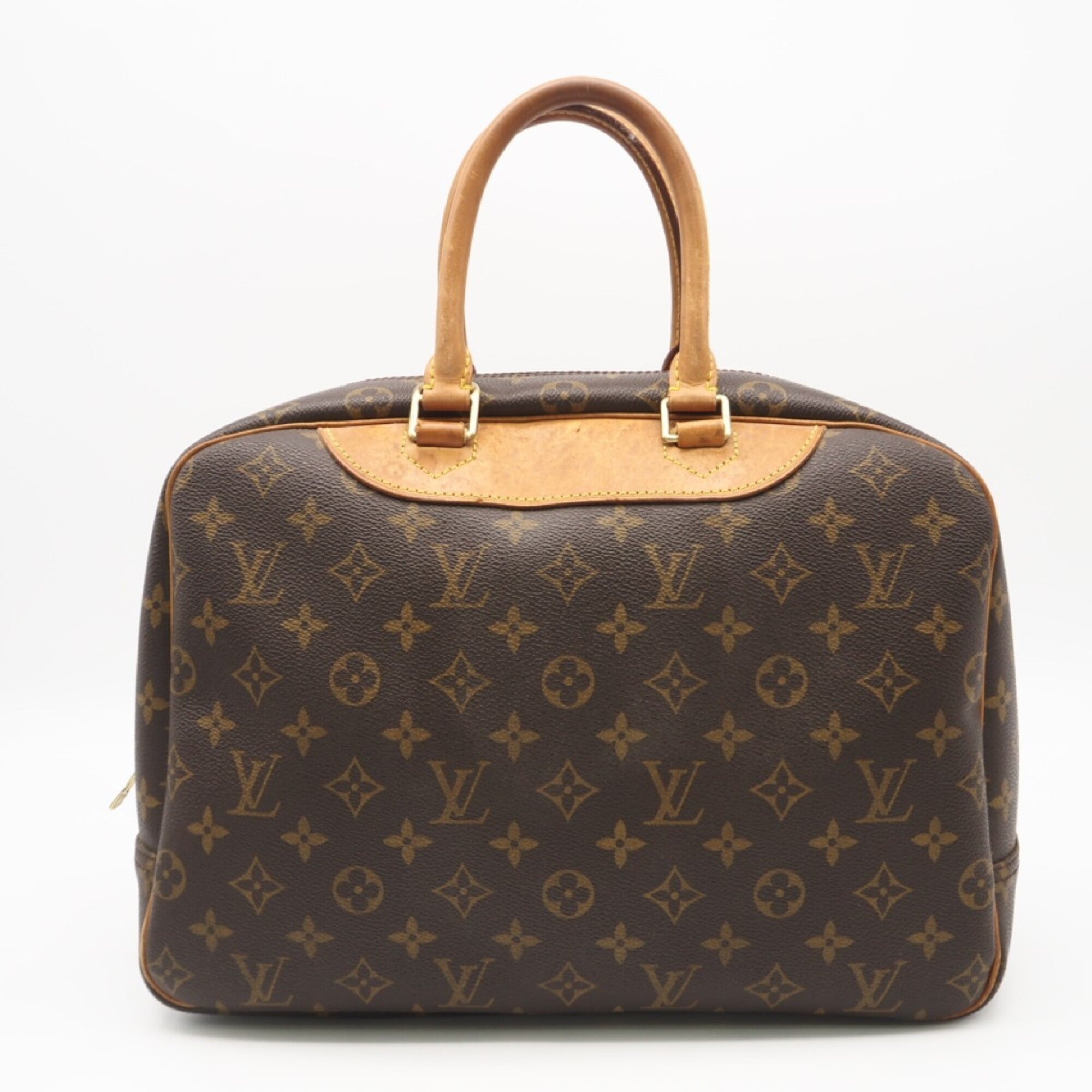 Louis Vuitton Monogram Black Coated Canvas Leather Handbag (Pre-Owned)