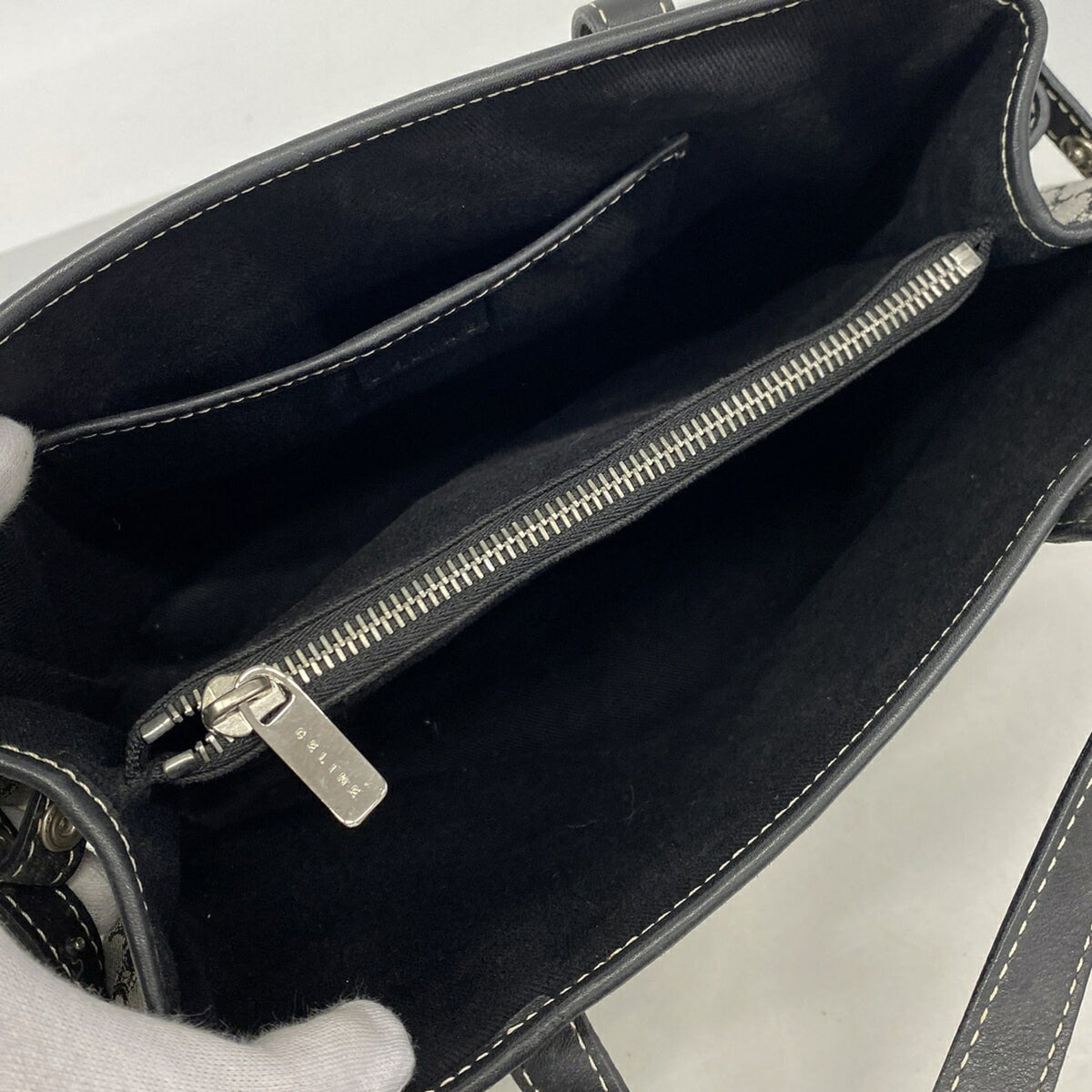 Celine Black Canvas Handbag (Pre-Owned)