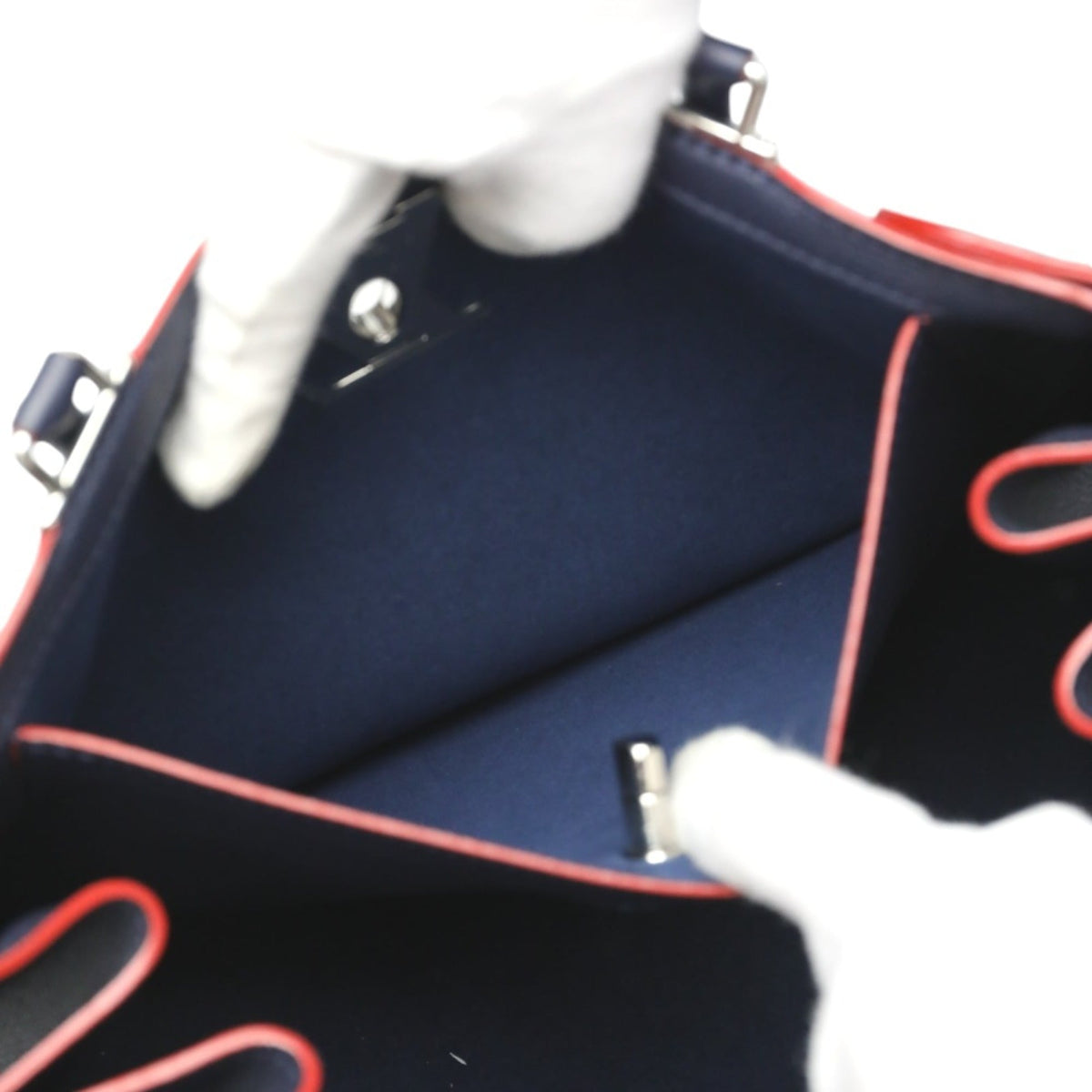 Louis Vuitton Navy Red Color Handbag (Pre-Owned)
