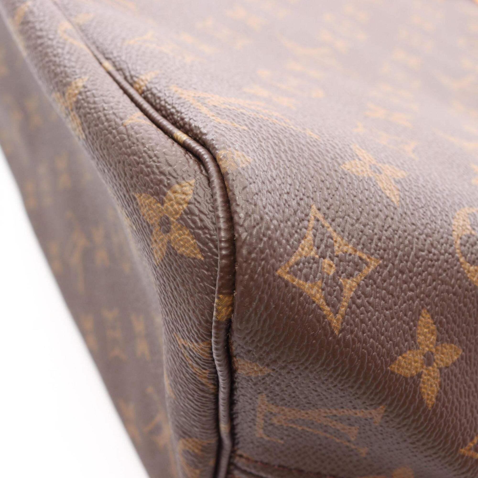 Louis Vuitton Brown Coated Canvas Leather Handbag Tote Bag (Pre-Owned)