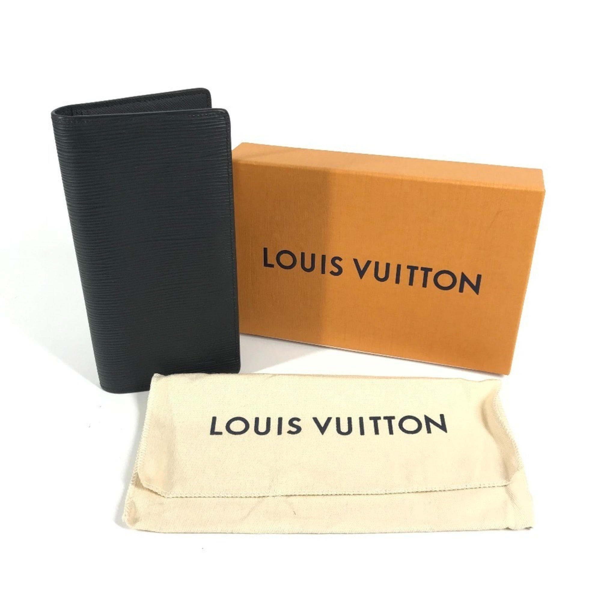 Louis Vuitton Black Noir Epi Leather Long Wallet (Bi-Fold) (Pre-Owned)