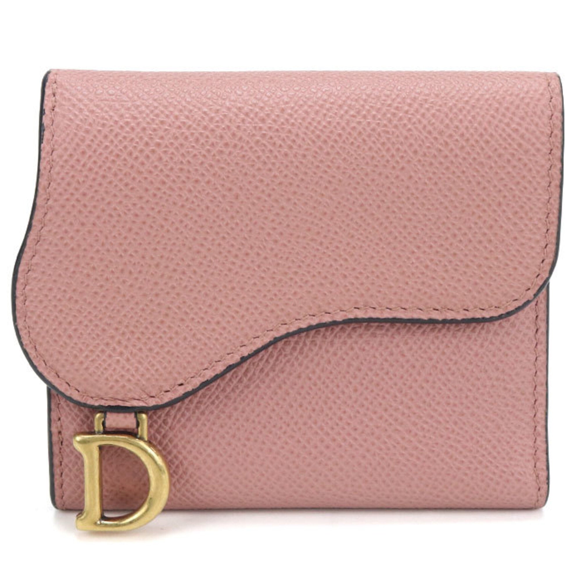 Christian Dior Pink Leather Wallet (Tri-Fold) (Pre-Owned)