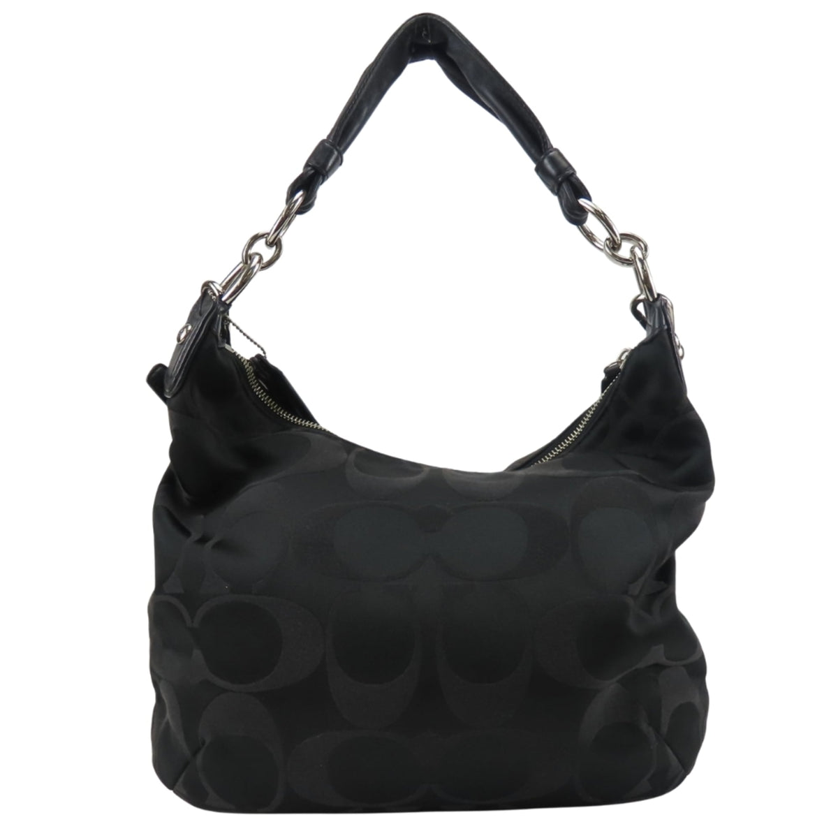 Coach Black Signature Line Shoulder Bag (Pre-Owned)