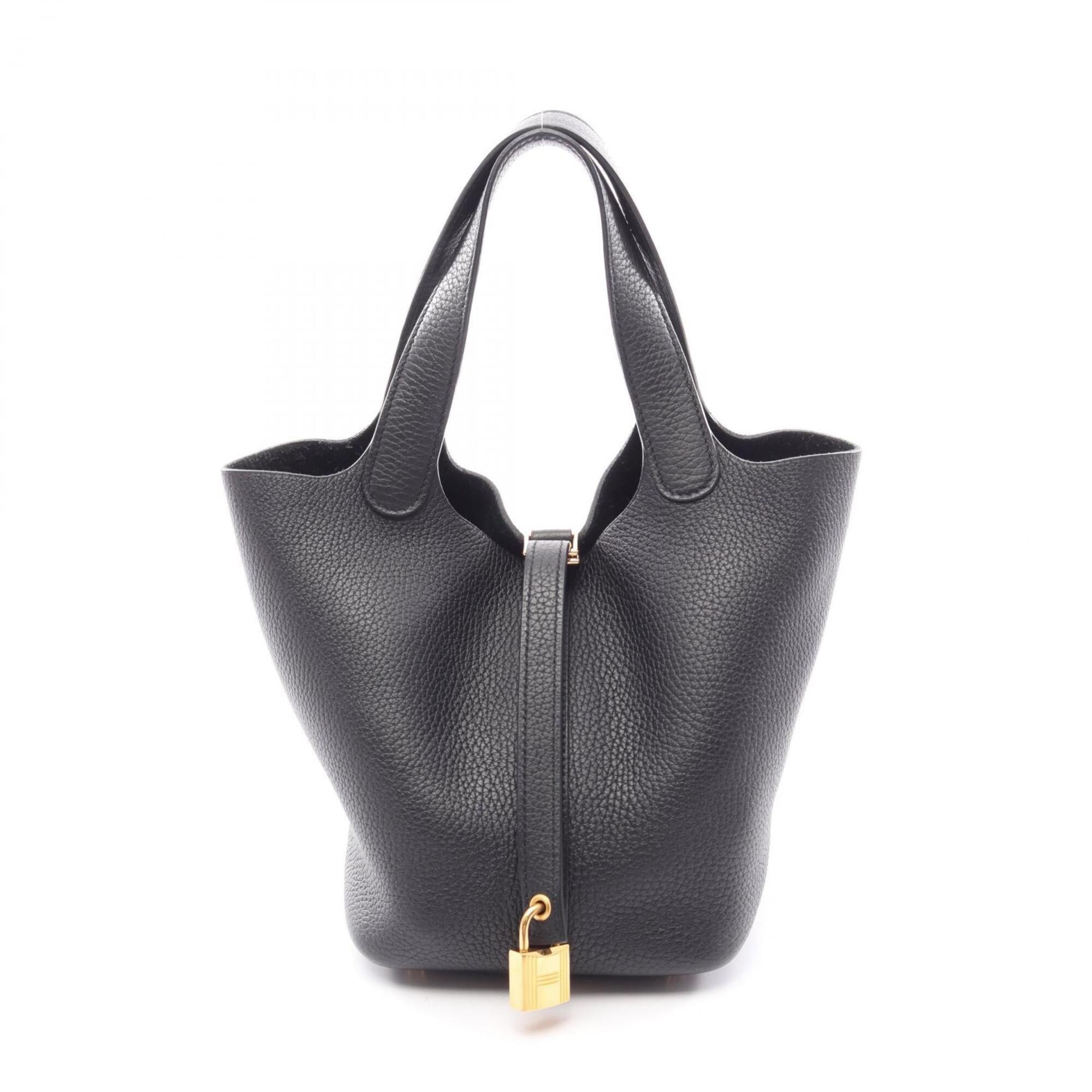 Hermes Black Taurillon Clemence Leather Handbag (Pre-Owned)