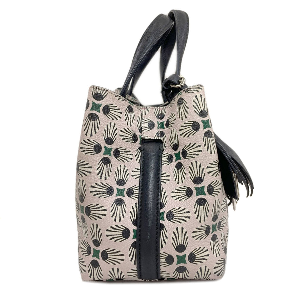 Christian Dior Black Green Pink Leather Handbag (Pre-Owned)