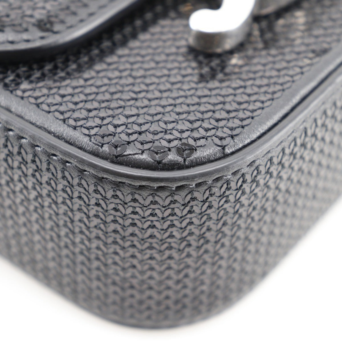 Celine Black Leather Spangles Shoulder Bag (Pre-Owned)